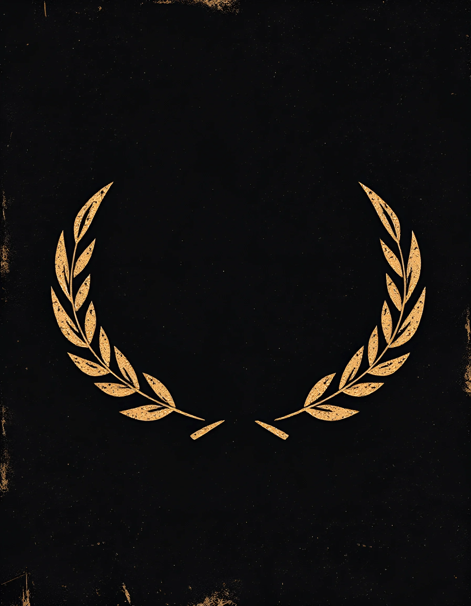 Vintage Gold Laurel Wreath on Black Background - Free Download - AI ...