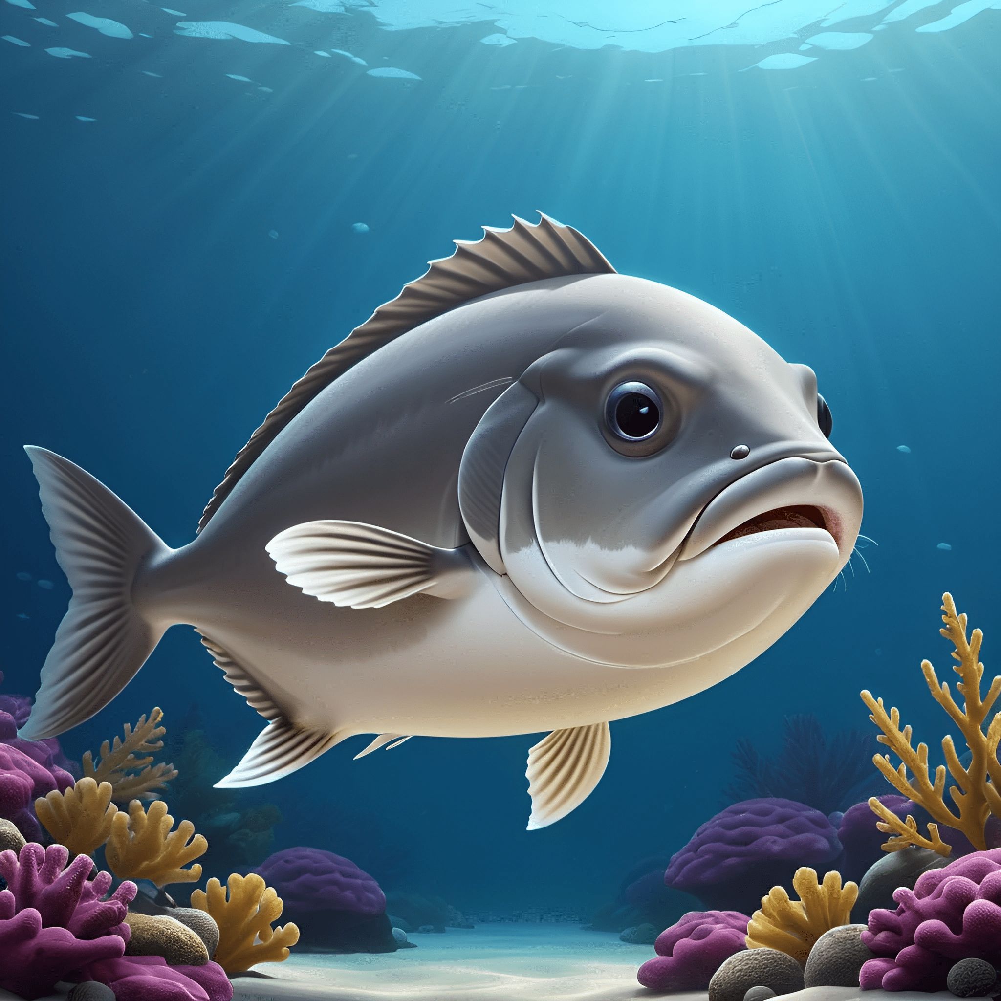 Edit Fish Realistic Realistic Digital Artwork of a Fish in Coral Reef - Free Download - AI ...