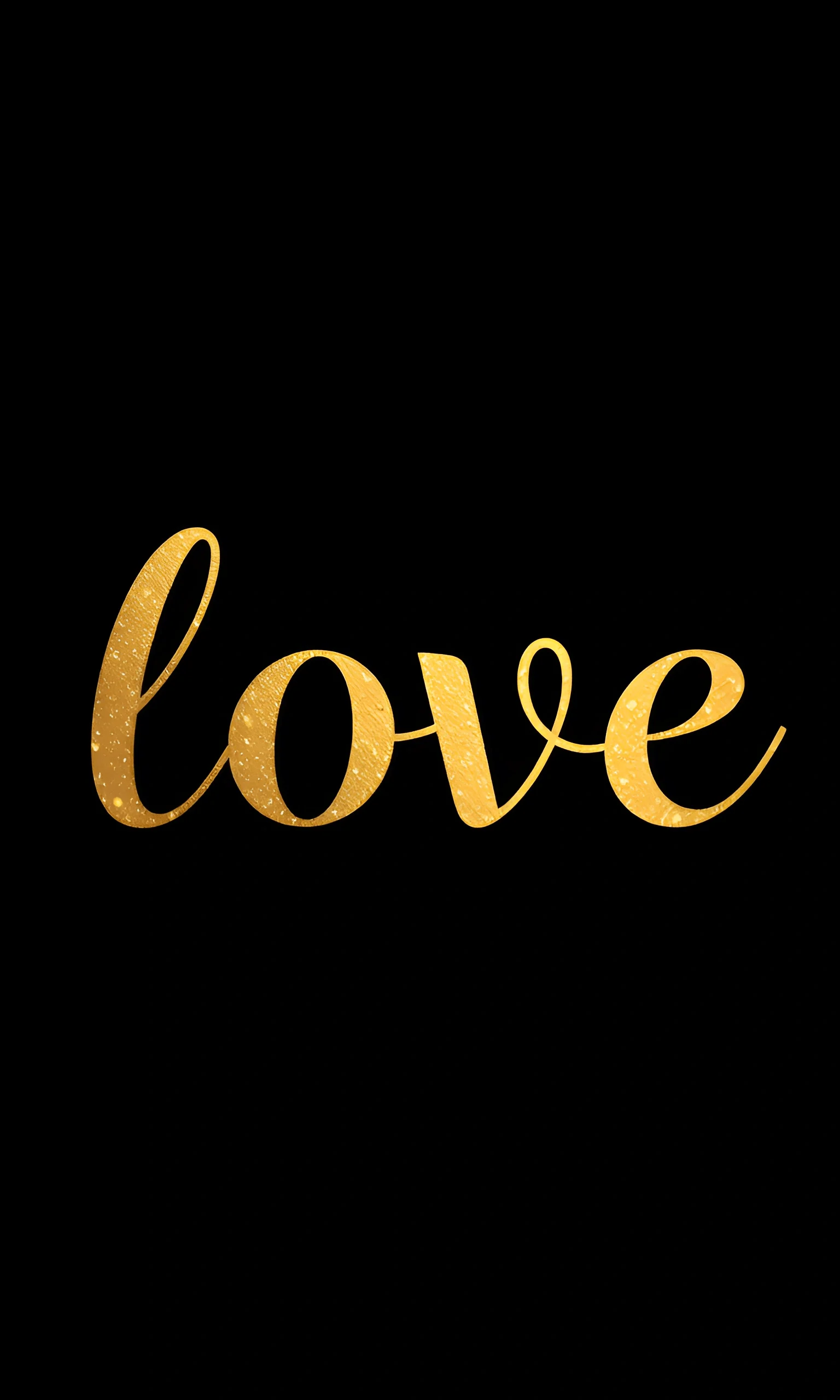 Gold Metallic Love Lettering On Black - Free Download - AI Scribbles
