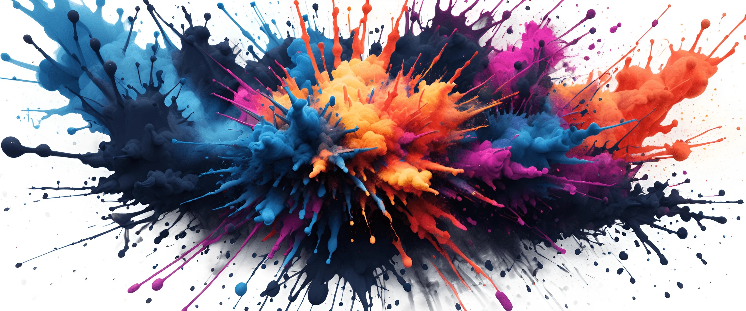 Colorful Abstract Paint Explosion - Free Download - AI Scribbles