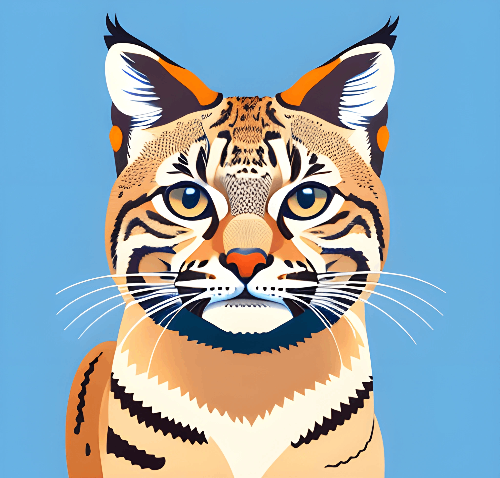 Detailed Bobcat Illustration - Free Download - AI Scribbles