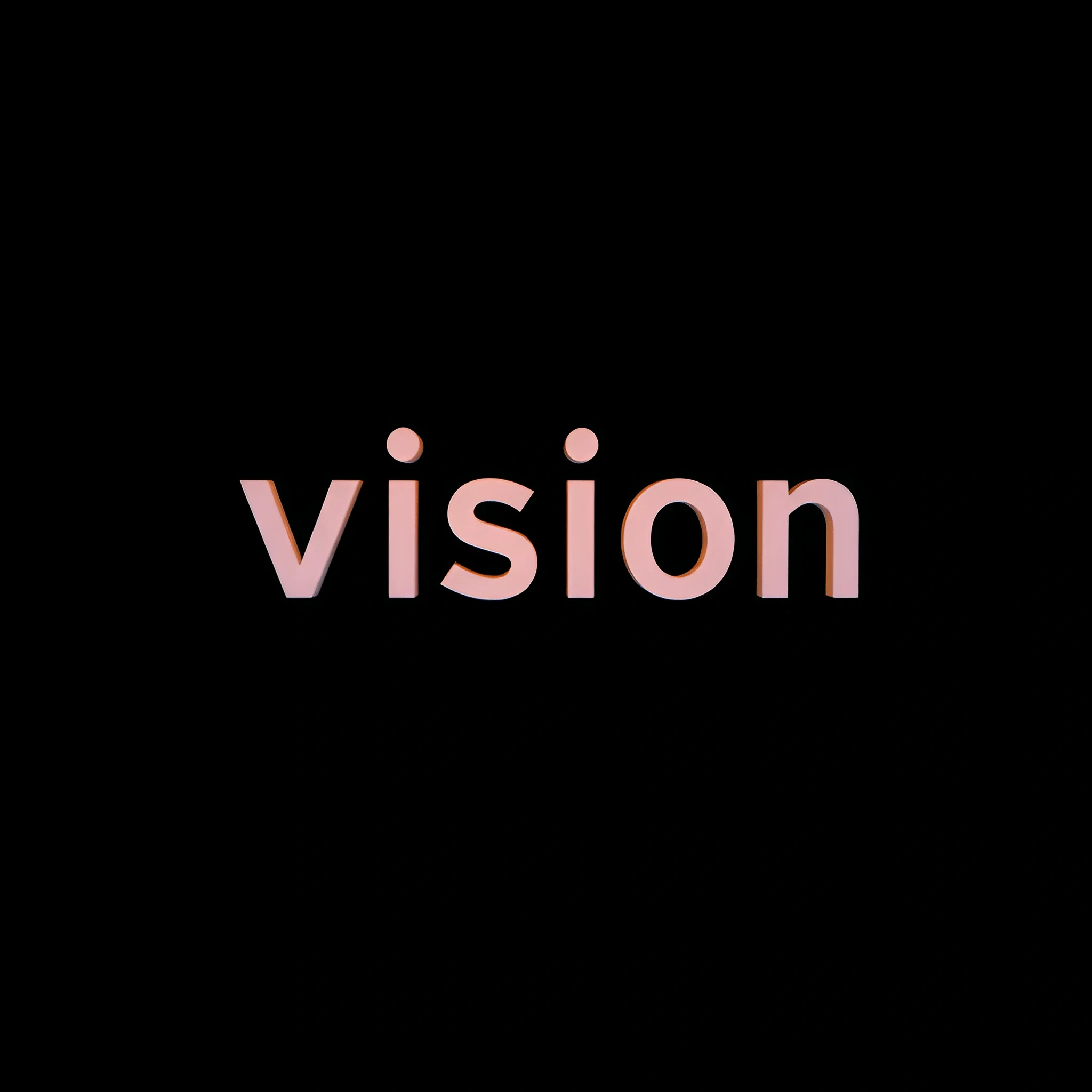 Vision Word in Soft Pink on Black Background - Free Download - AI Scribbles