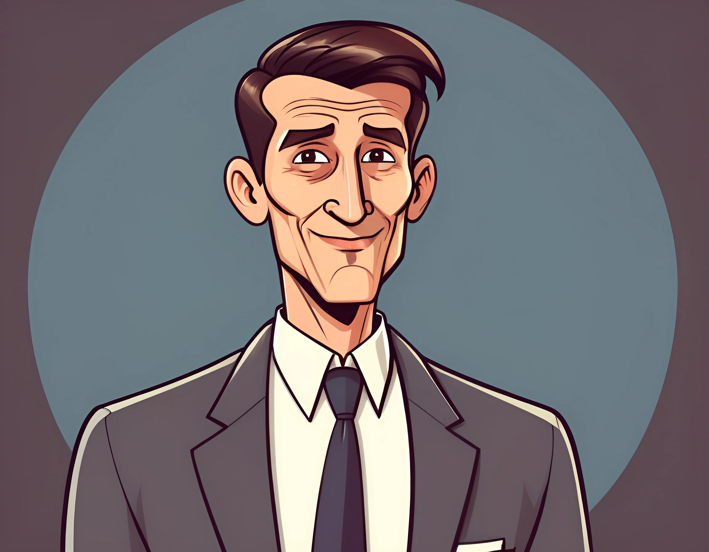 Stylized Portrait of a Man in a Suit - Free Download - AI Scribbles