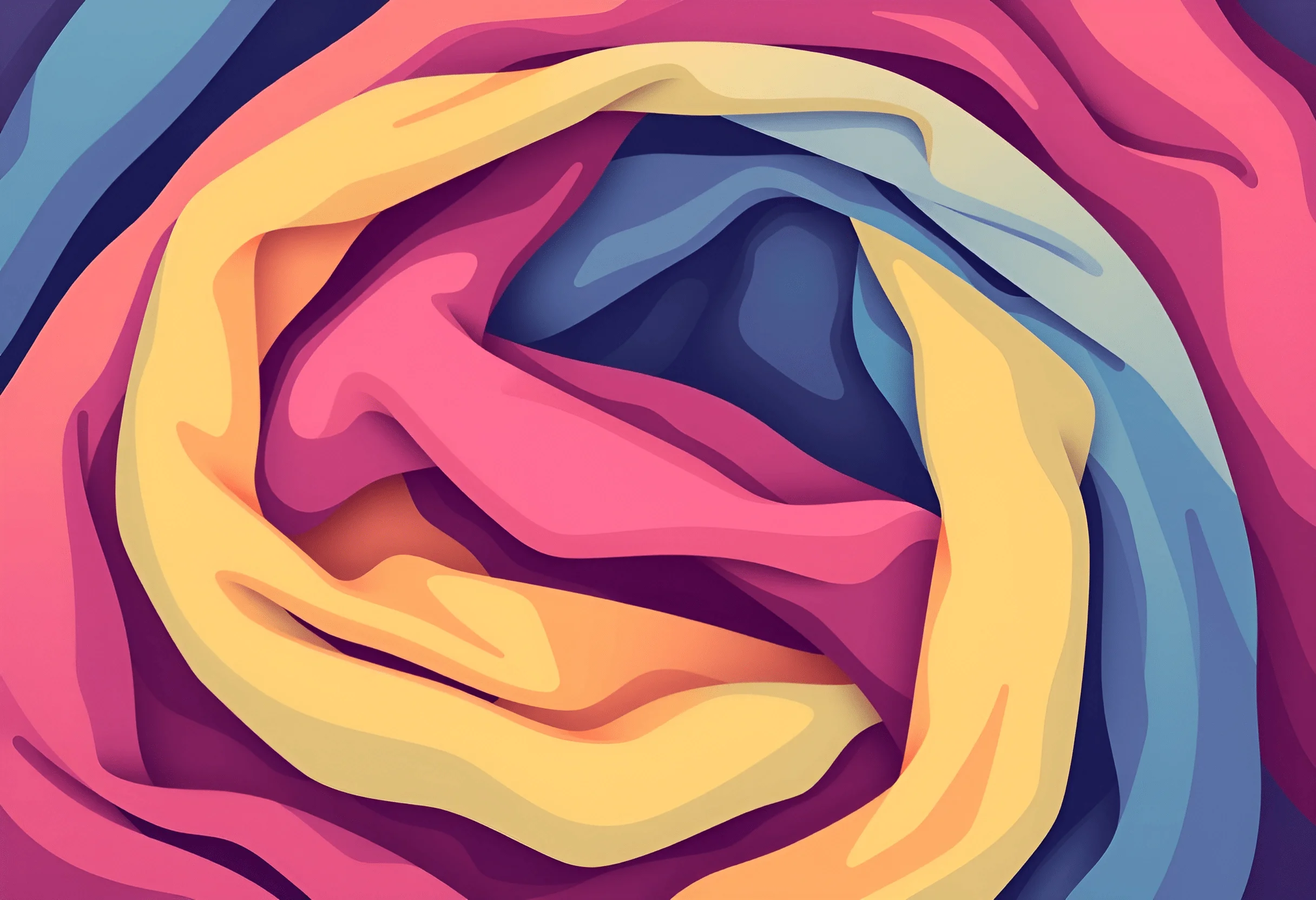Colorful Swirls of Fabric - Free Download - AI Scribbles