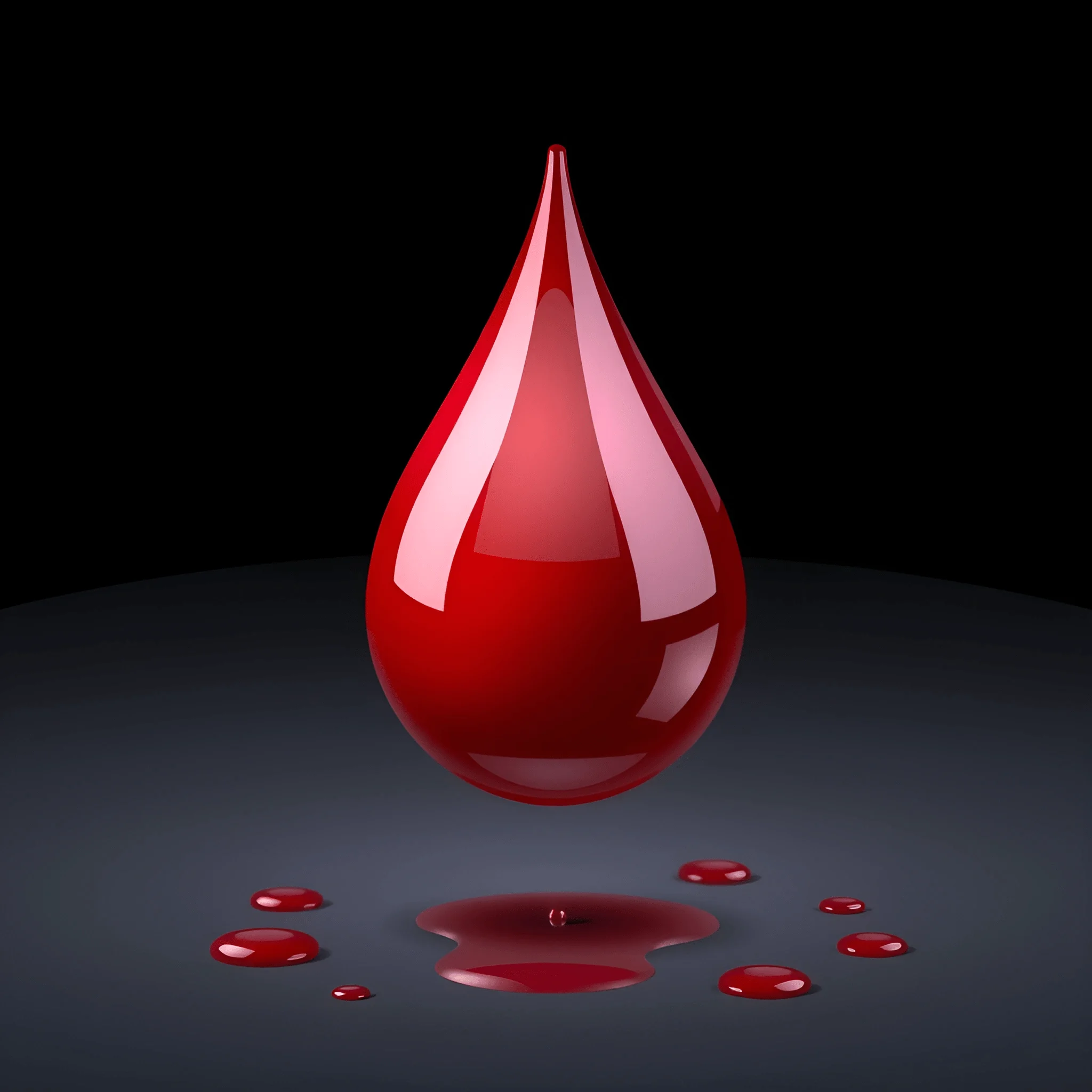 Red Drops Red Liquid Drop on Black Background - Free Download - AI Scribbles