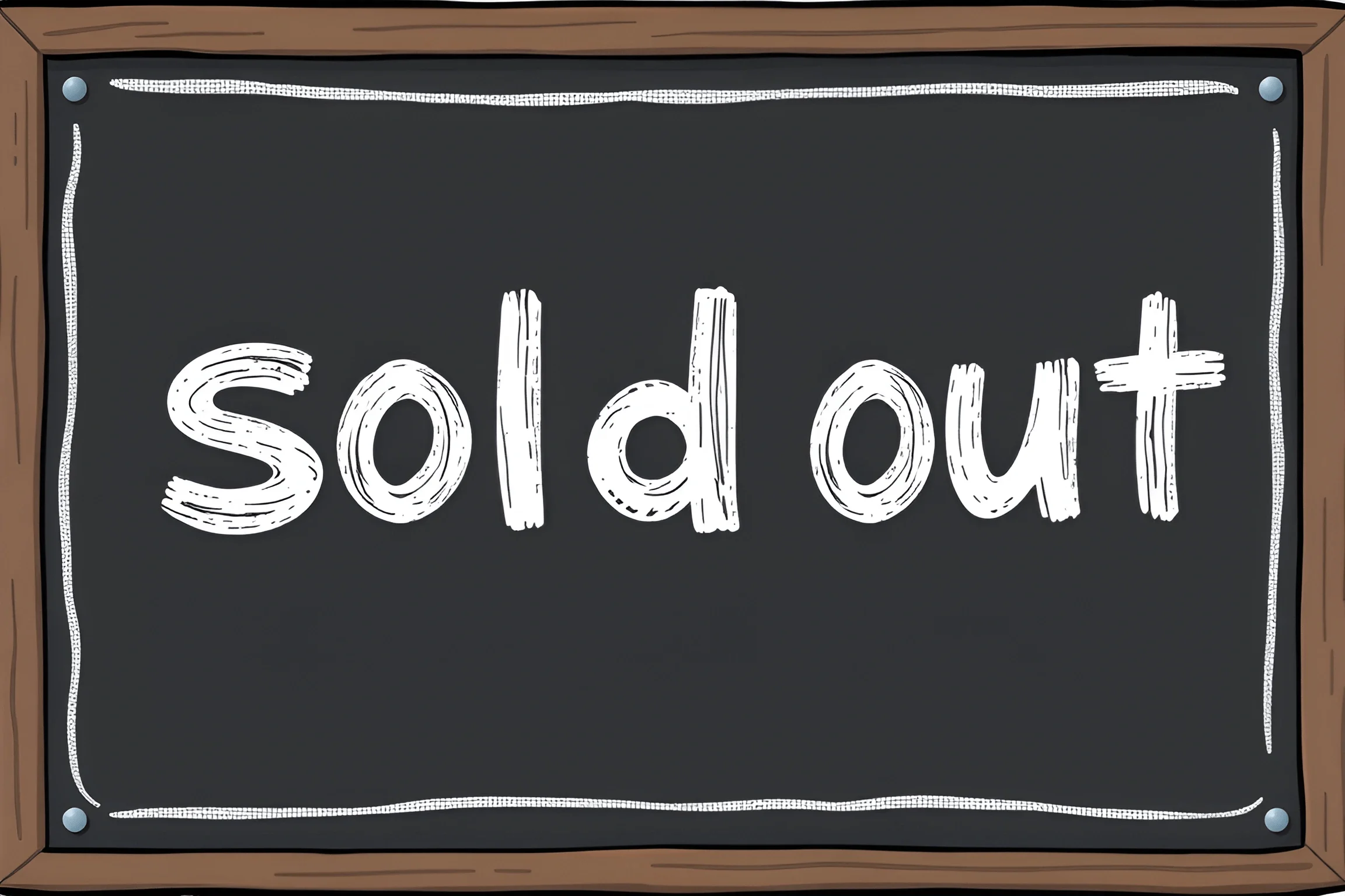 Sold Out Sign on Chalkboard - Free Download - AI Scribbles