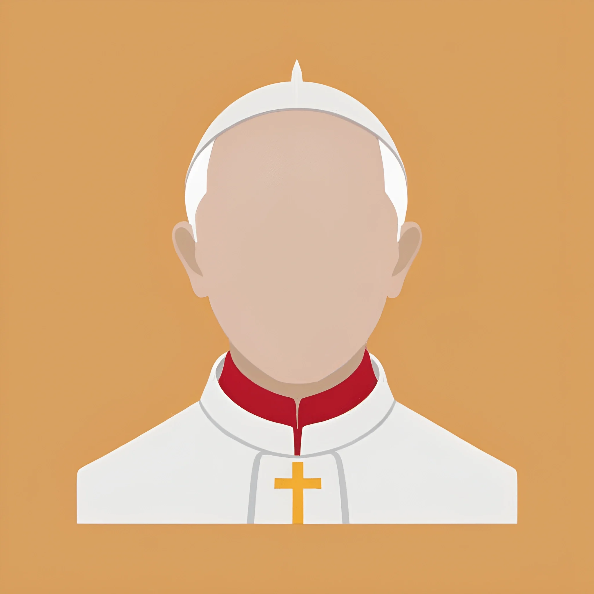 Simple Pope Vector Minimalist Pope Illustration - Free Download - AI Scribbles