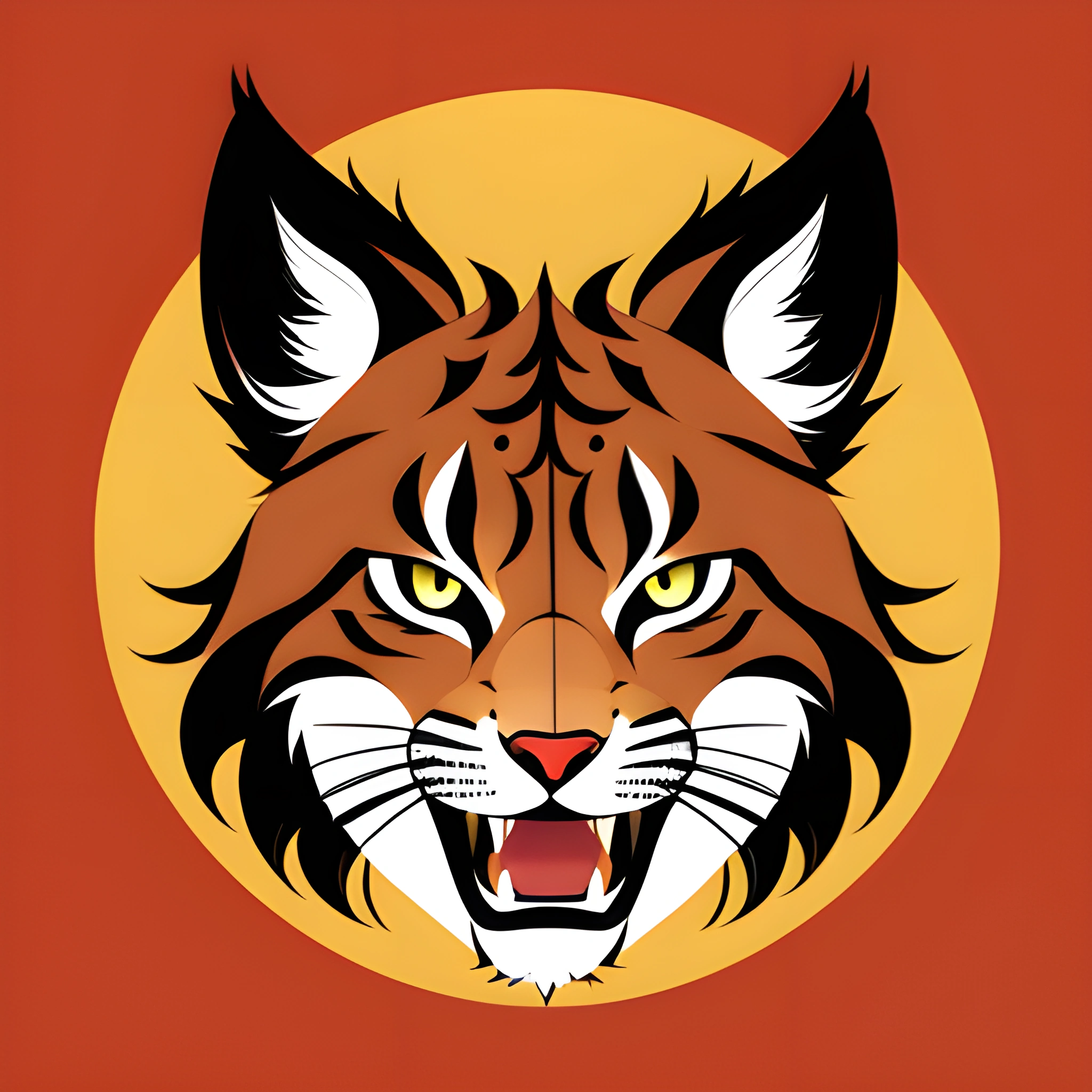 Stylized Lynx Illustration - Free Download - AI Scribbles