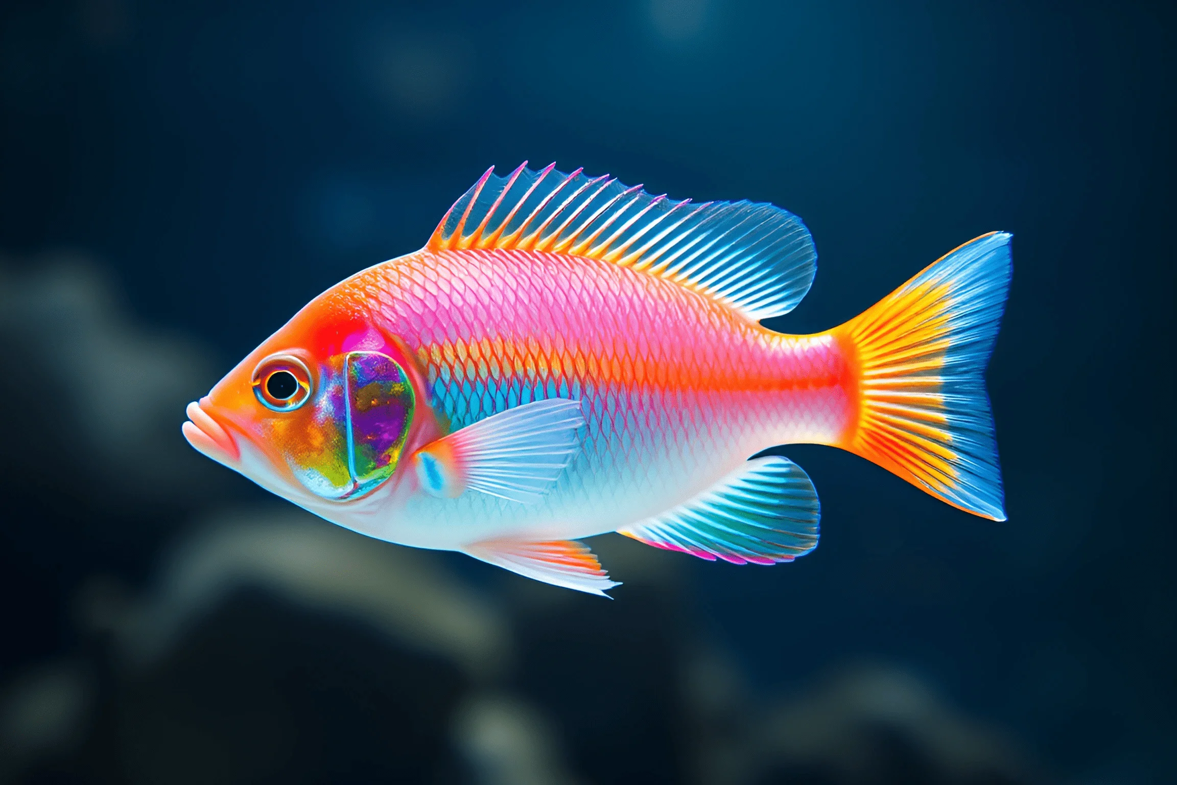 Colorful Tropical Fish In Blue Water - Free Download - AI Scribbles