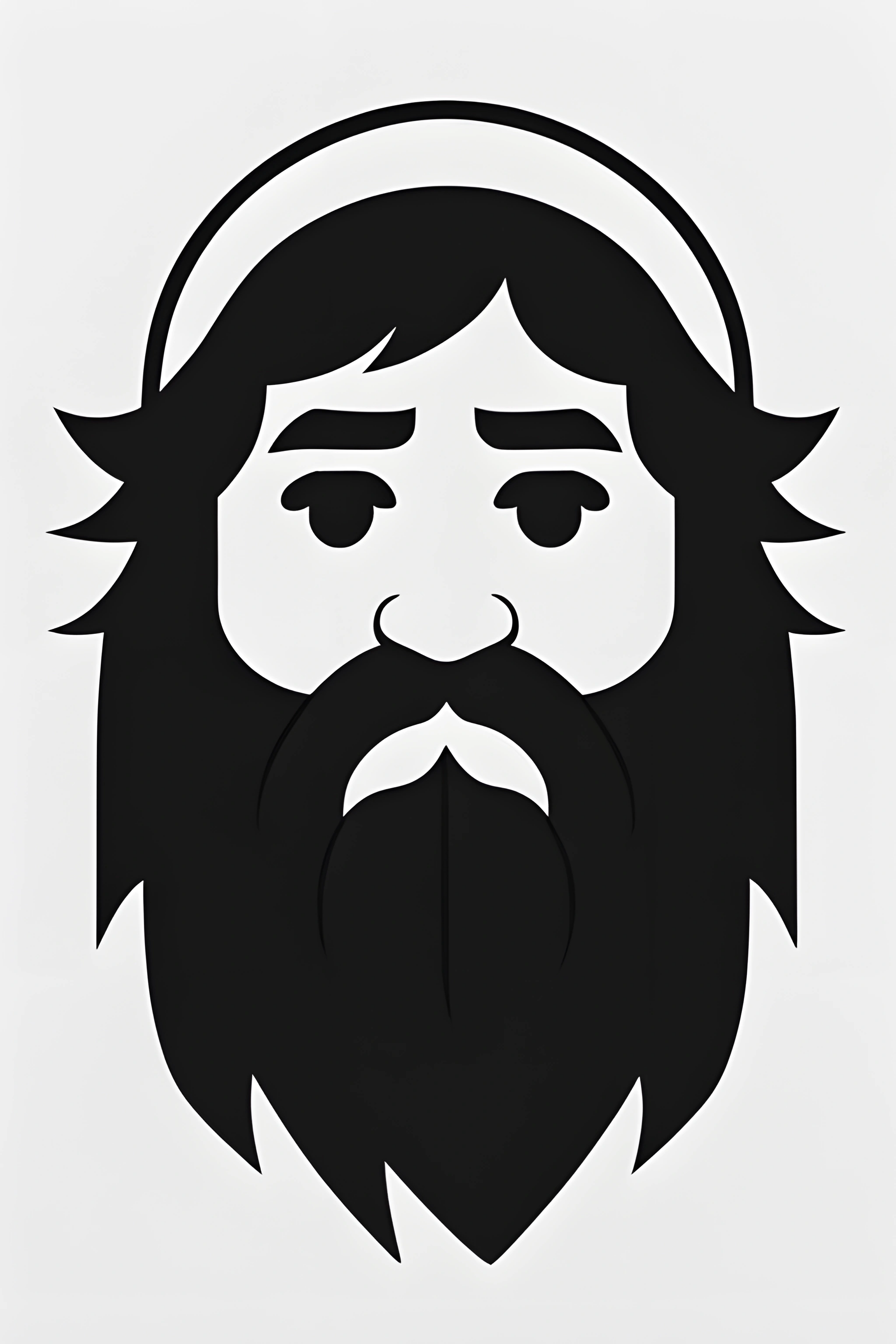 Minimalist Bearded Man Illustration - Free Download - AI Scribbles