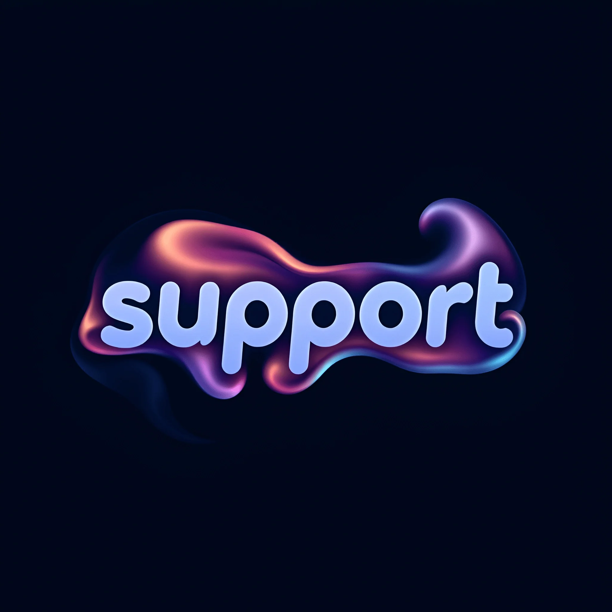 Support Black Text Colorful Support Text Design - Free Download - AI Scribbles