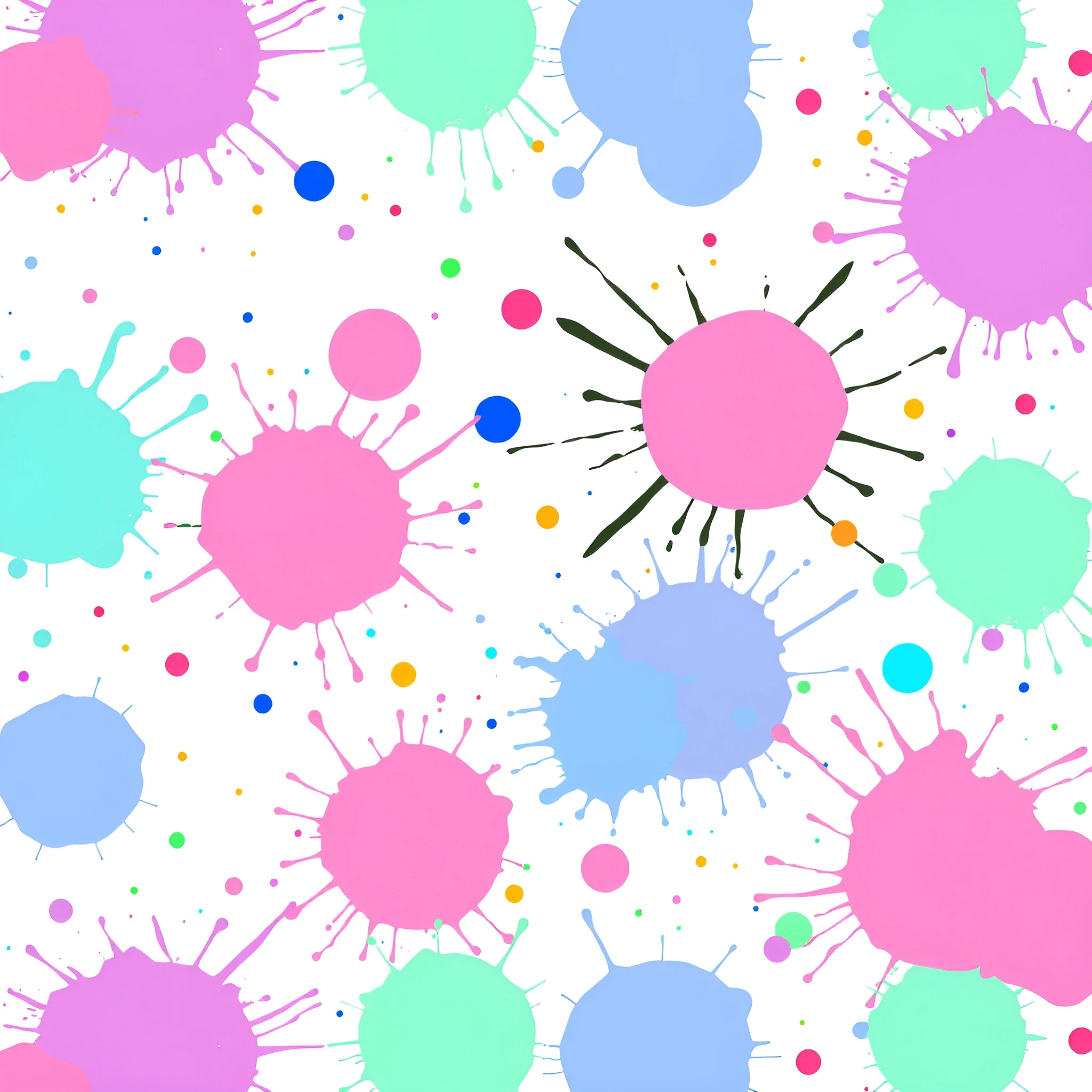 Multicolor Paint Pattern Multicolor Paint Splatter Pattern On White - Free Download - AI Scribbles