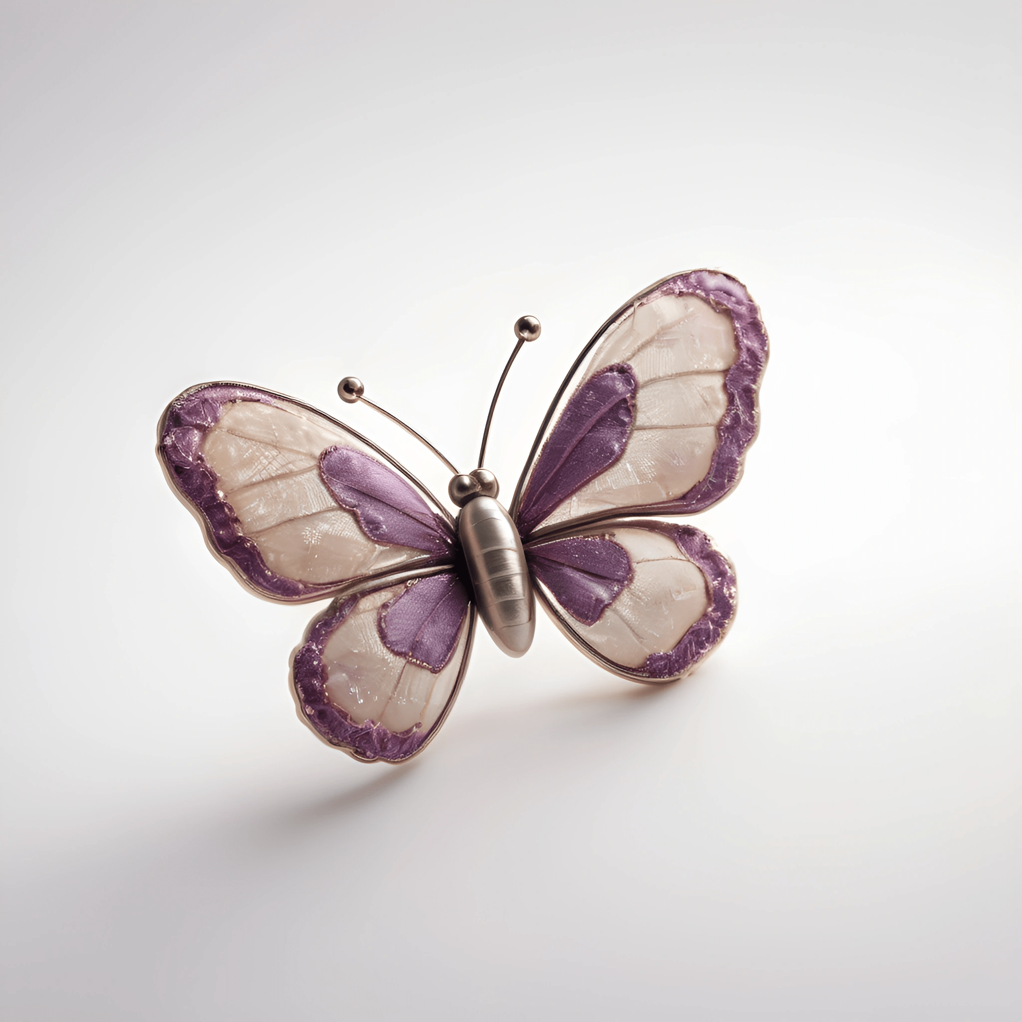 Purple and White Butterfly Art - Free Download - AI Scribbles