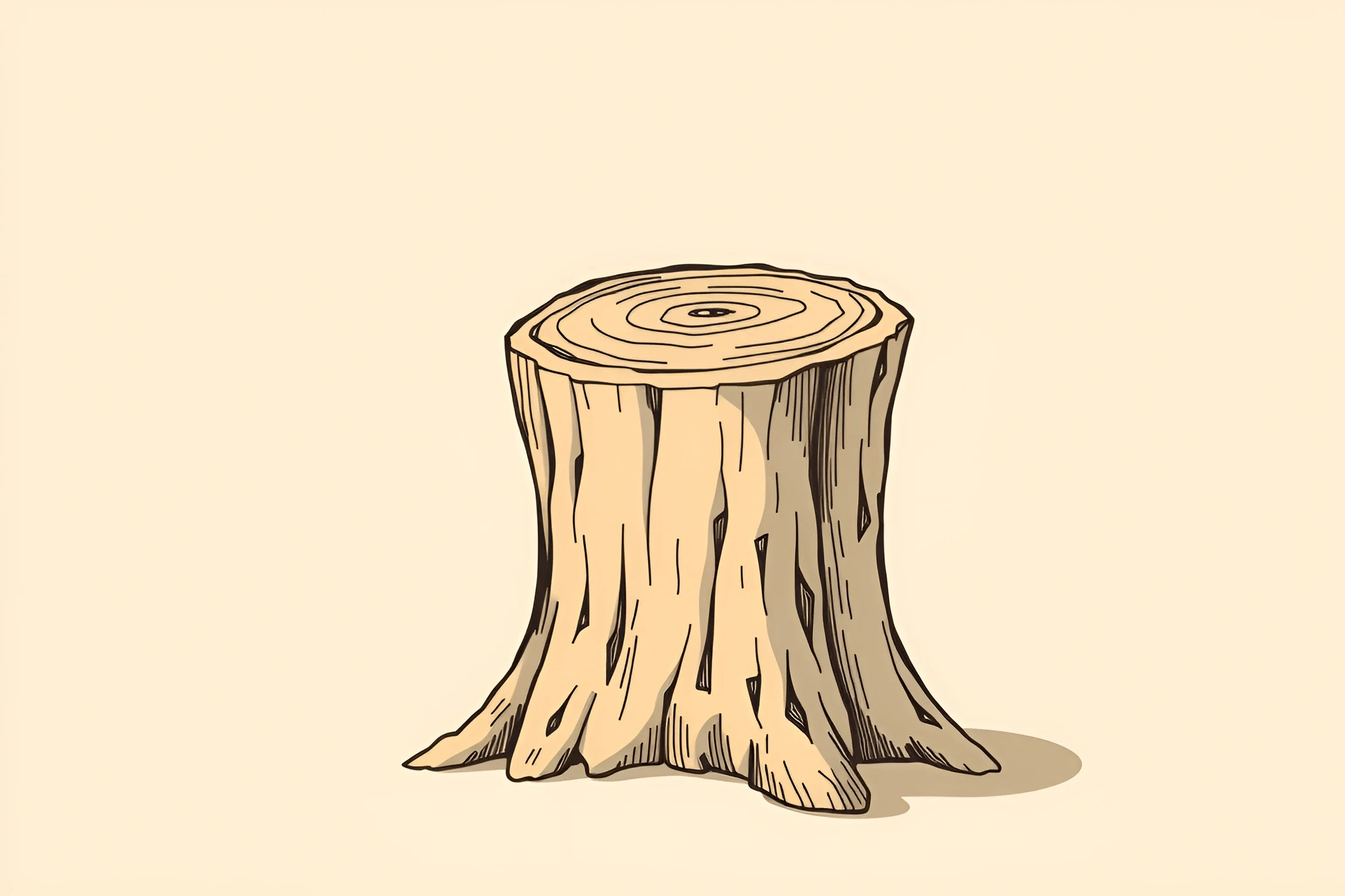 Tree Stump Draw Hand-Drawn Tree Stump Illustration - Free Download - AI Scribbles