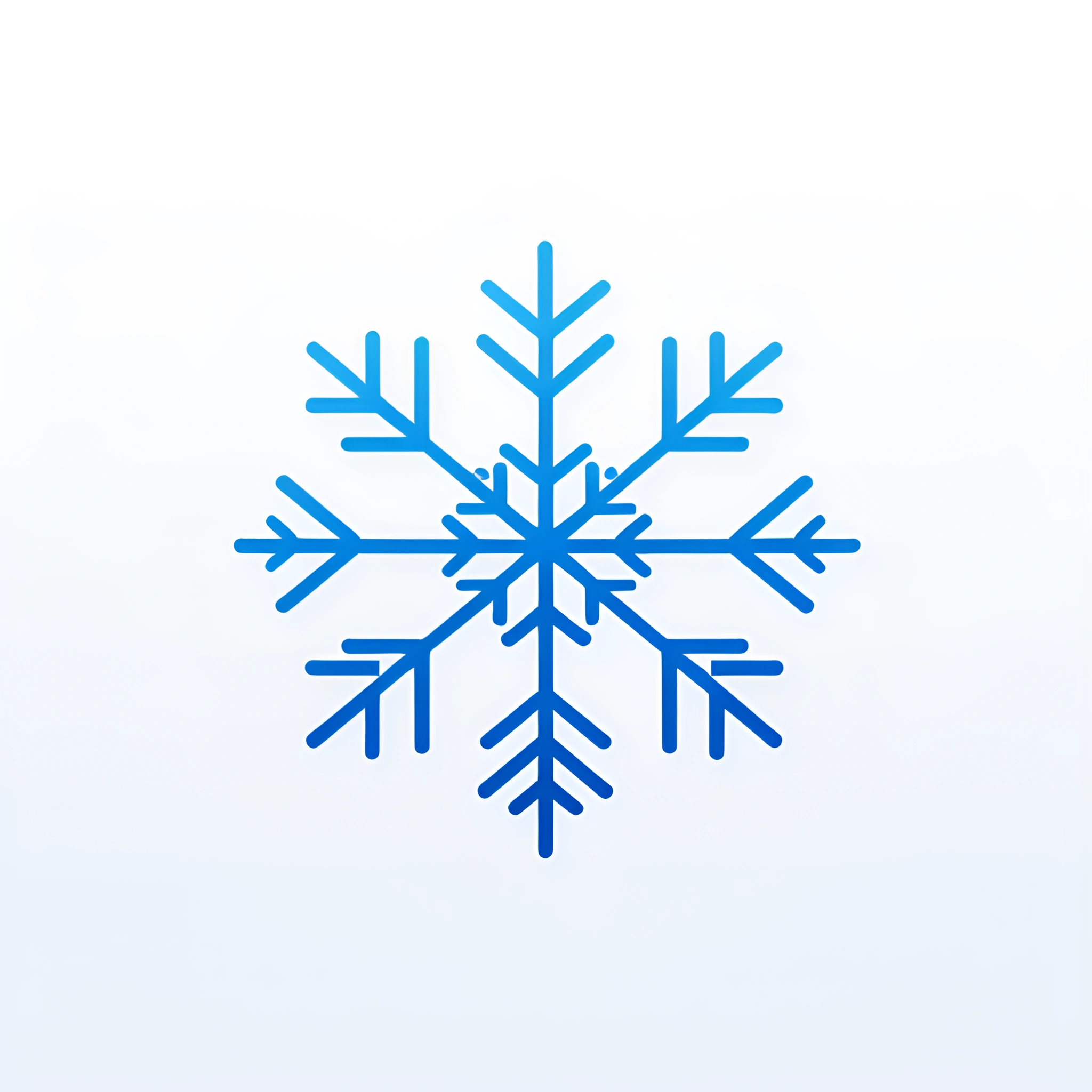 Minimalist Blue Snowflake Design - Free Download - AI Scribbles