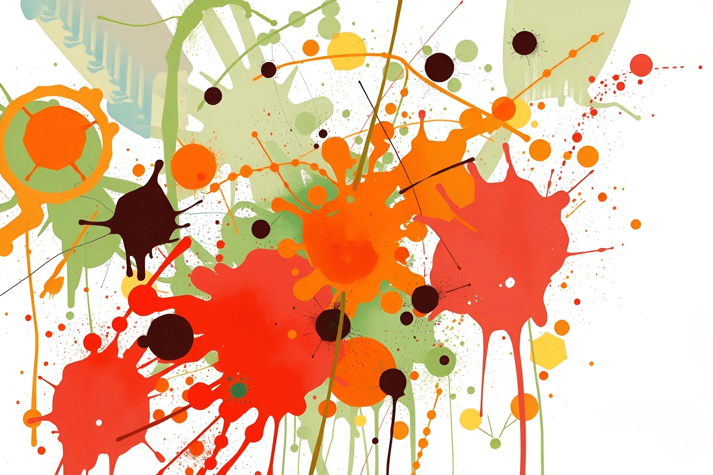 Abstract Colorful Paint Splatter Artwork - Free Download - AI Scribbles