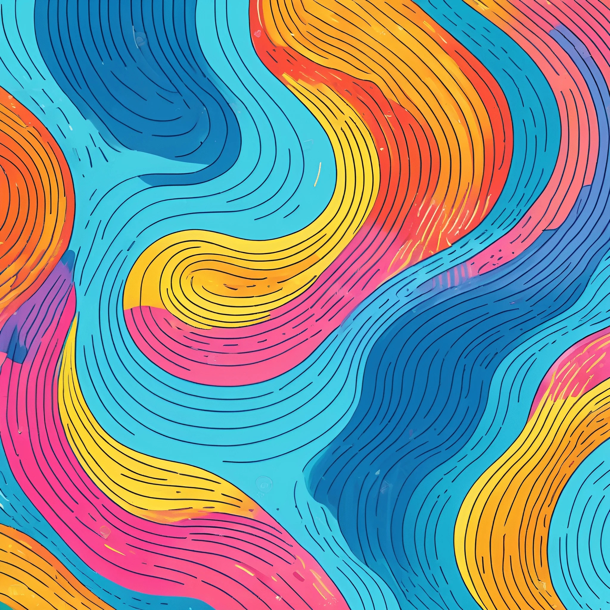 Colorful Swirling Abstract Art - Free Download - AI Scribbles