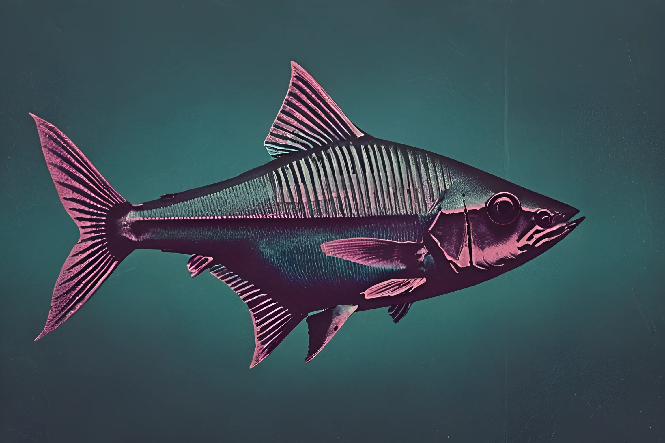 Fish Drawing Digital Stylized Portrait of a Fish - Free Download - AI Scribbles