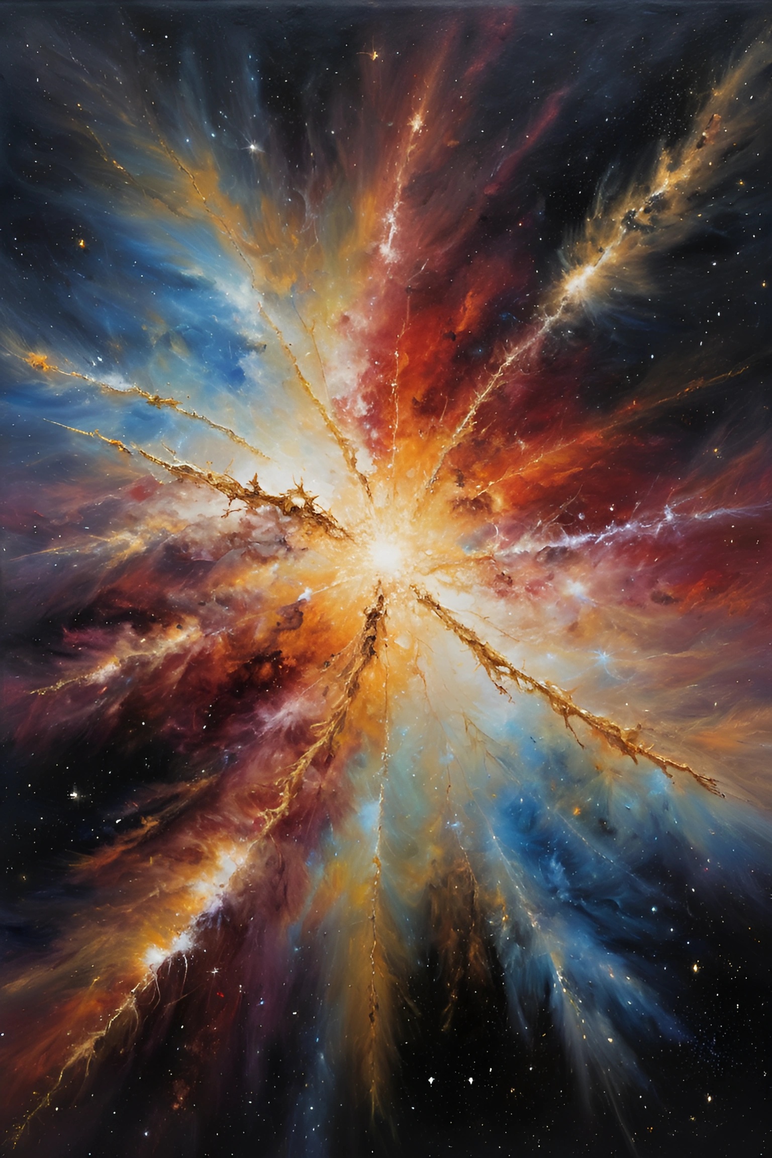 Colorful Nebula Explosion in Outer Space - Free Download - AI Scribbles
