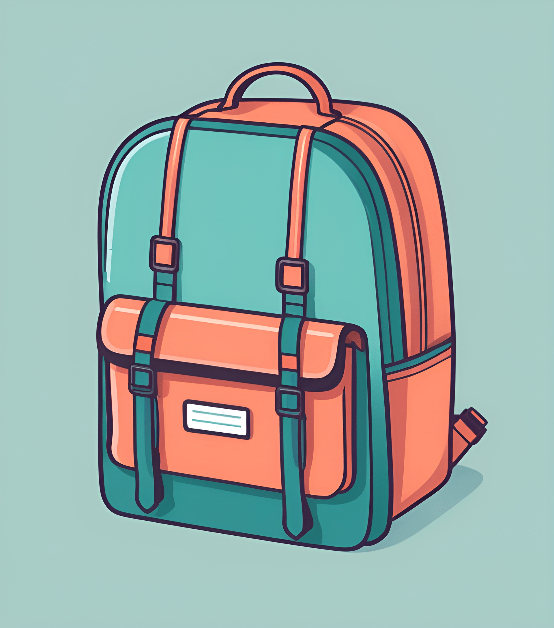 Sylized Rucksack Stylized Backpack Illustration - Free Download - AI Scribbles