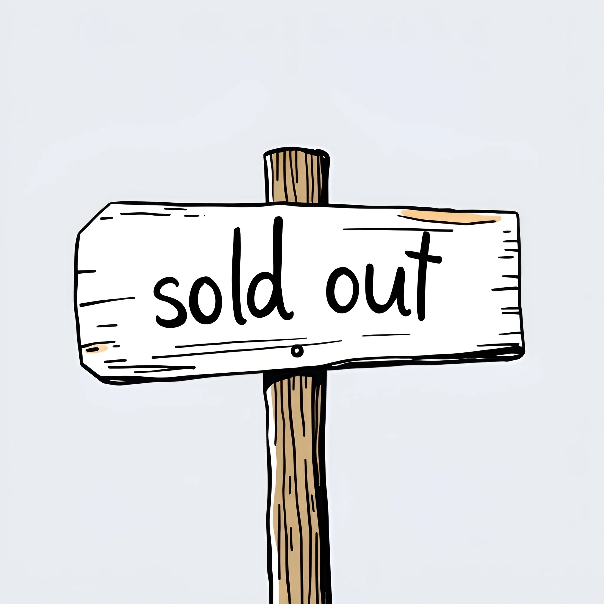 Sold Out Sign Illustration - Free Download - AI Scribbles