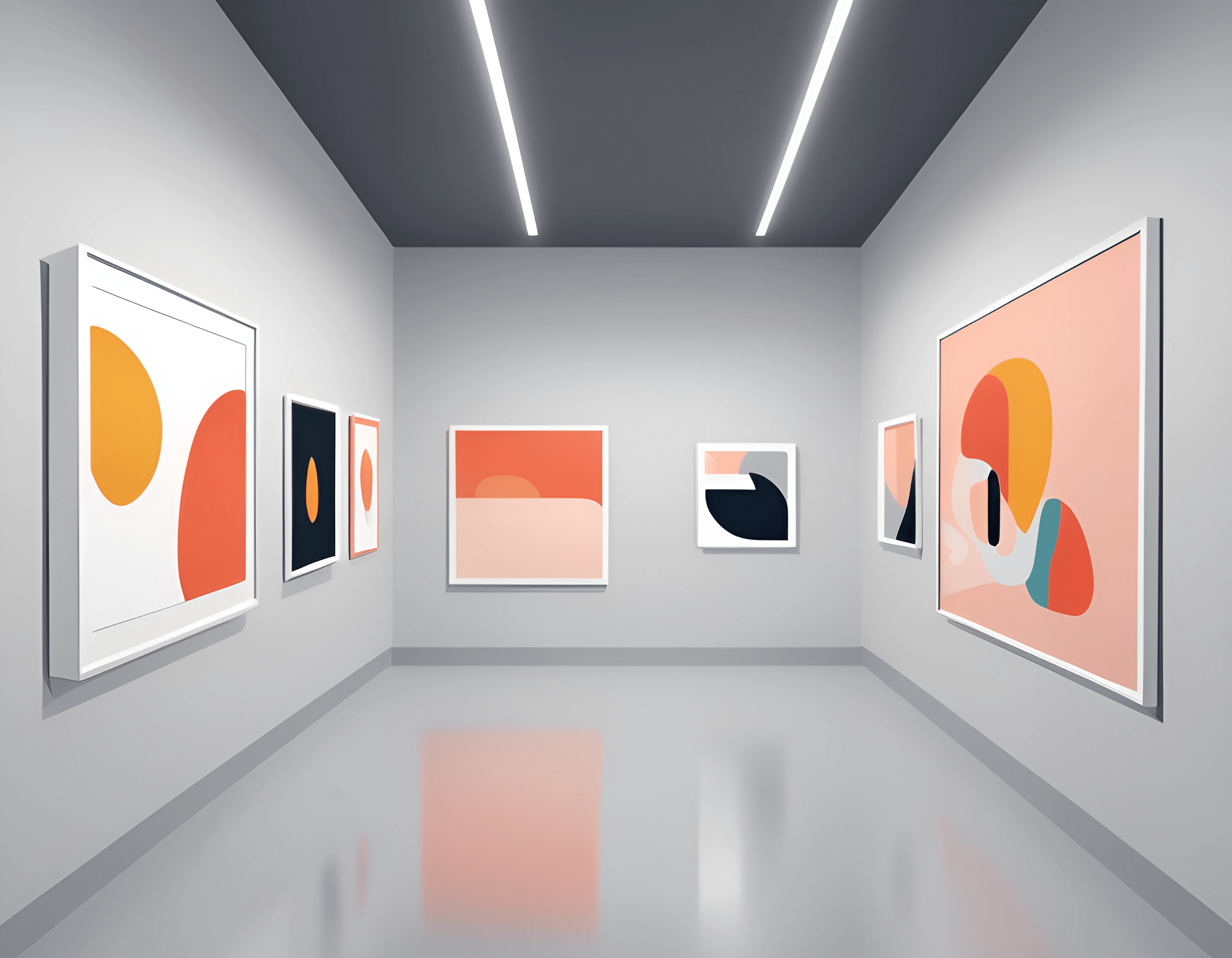 Abstract Galleries Modern Abstract Art Gallery - Free Download - AI Scribbles