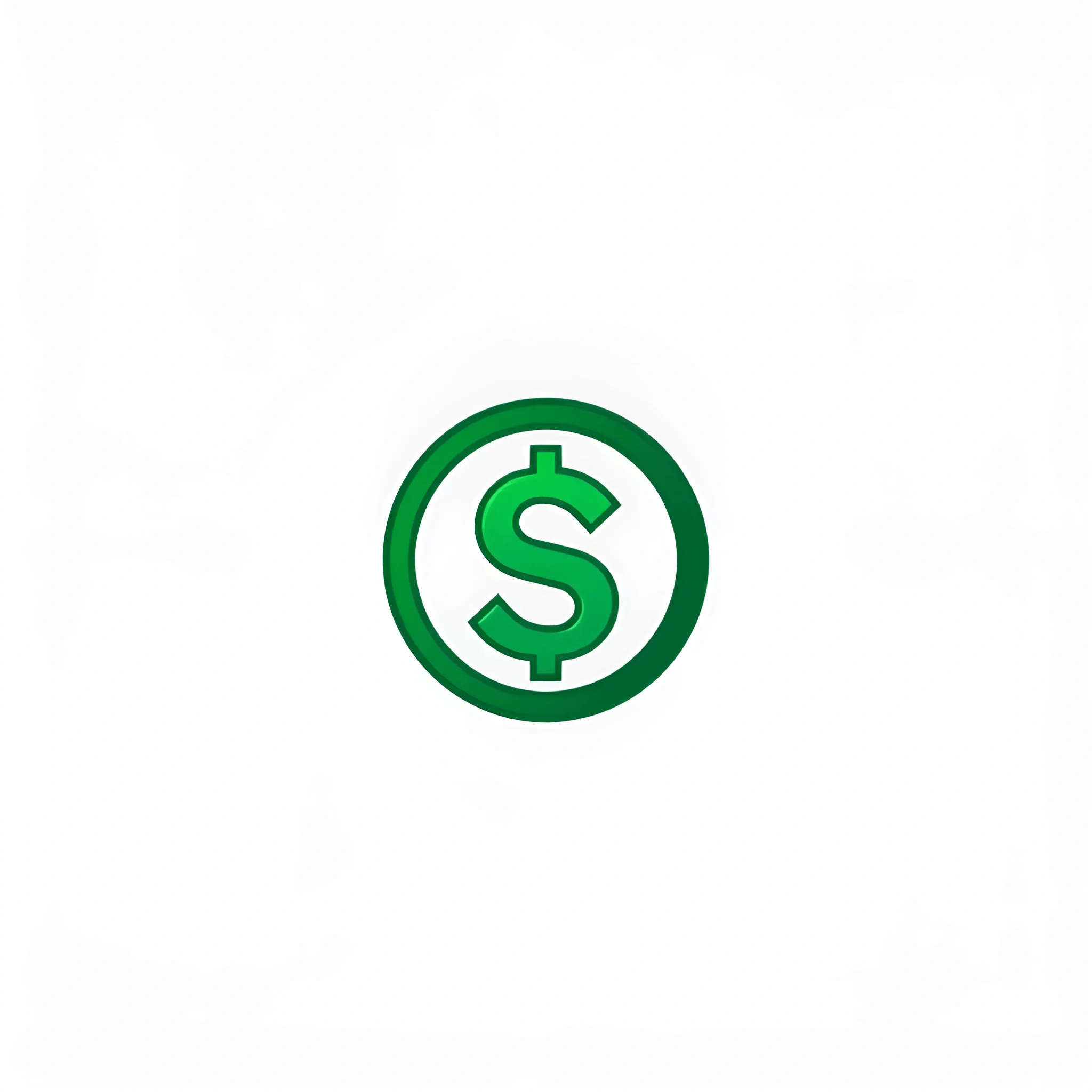 Green Dollar Sign Icon - Free Download - AI Scribbles