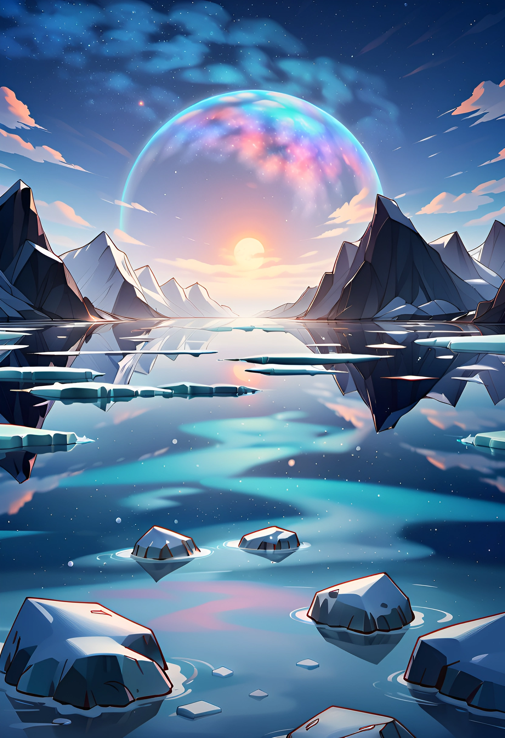 Serene Alien Landscape at Dusk - Free Download - AI Scribbles