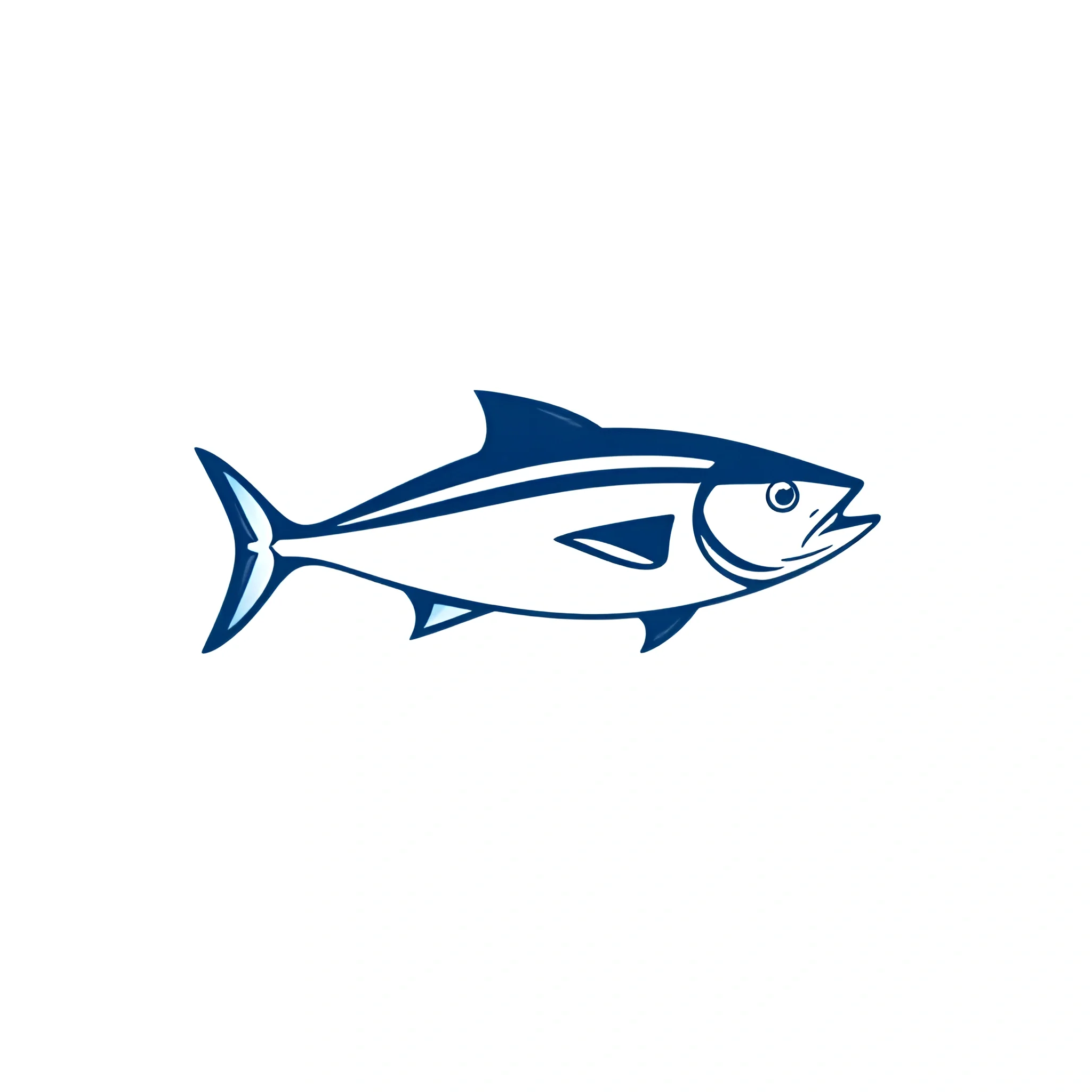Minimalist Tuna Fish Illustration - Free Download - AI Scribbles
