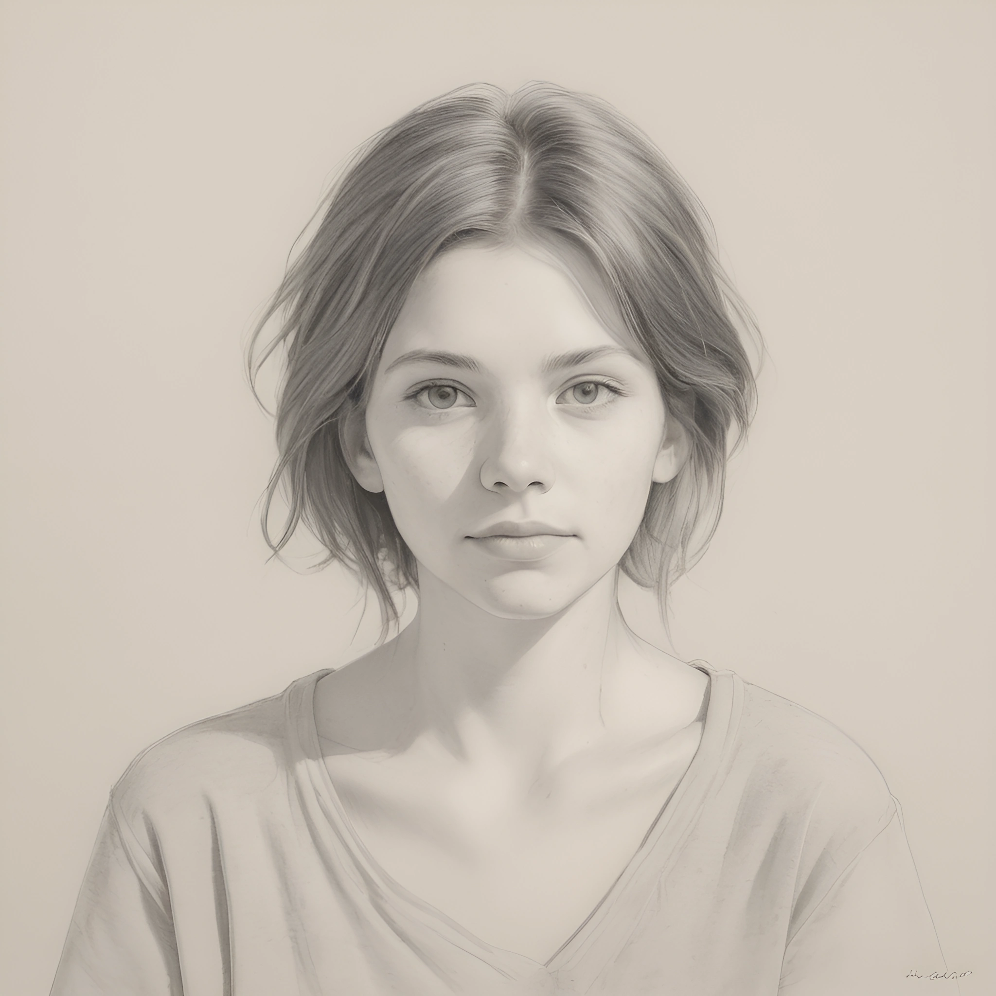 Serene Portrait of a Young Woman - Free Download - AI Scribbles