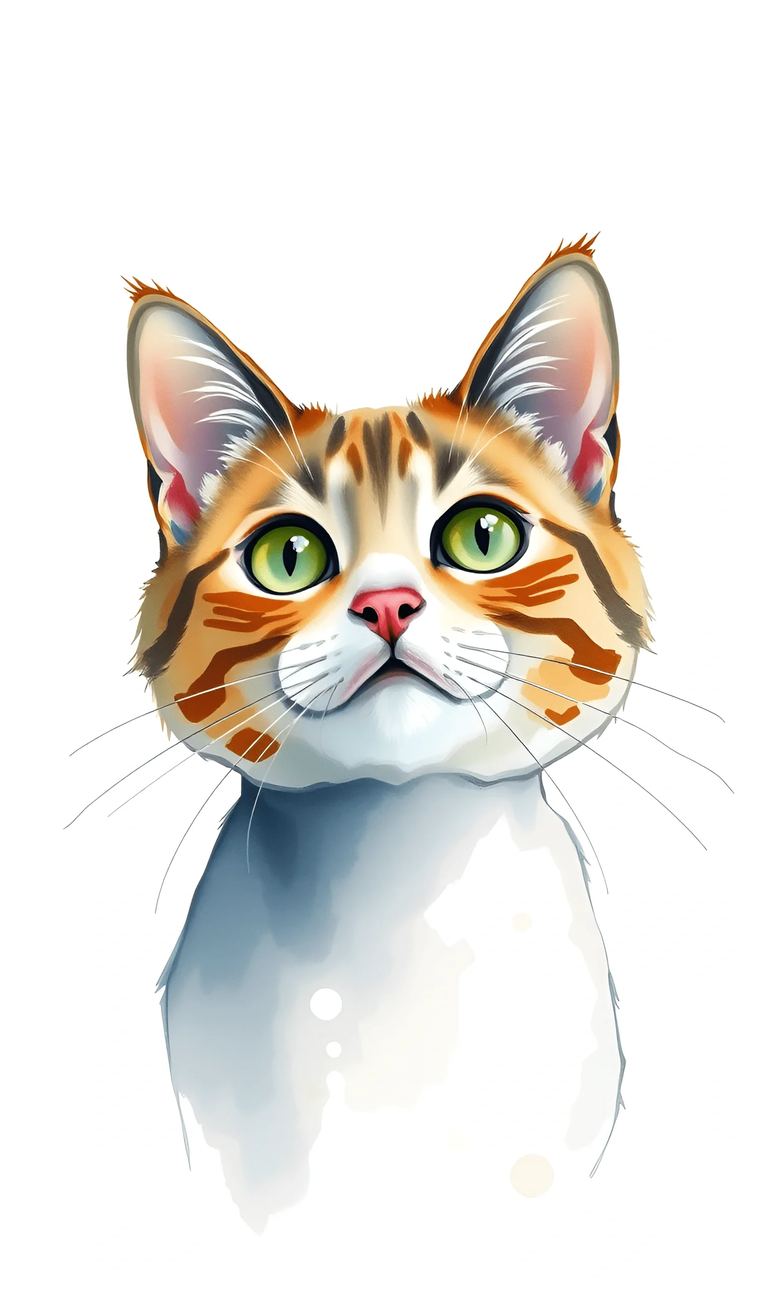 Digital Illustration of Orange Tabby Cat - Free Download - AI Scribbles