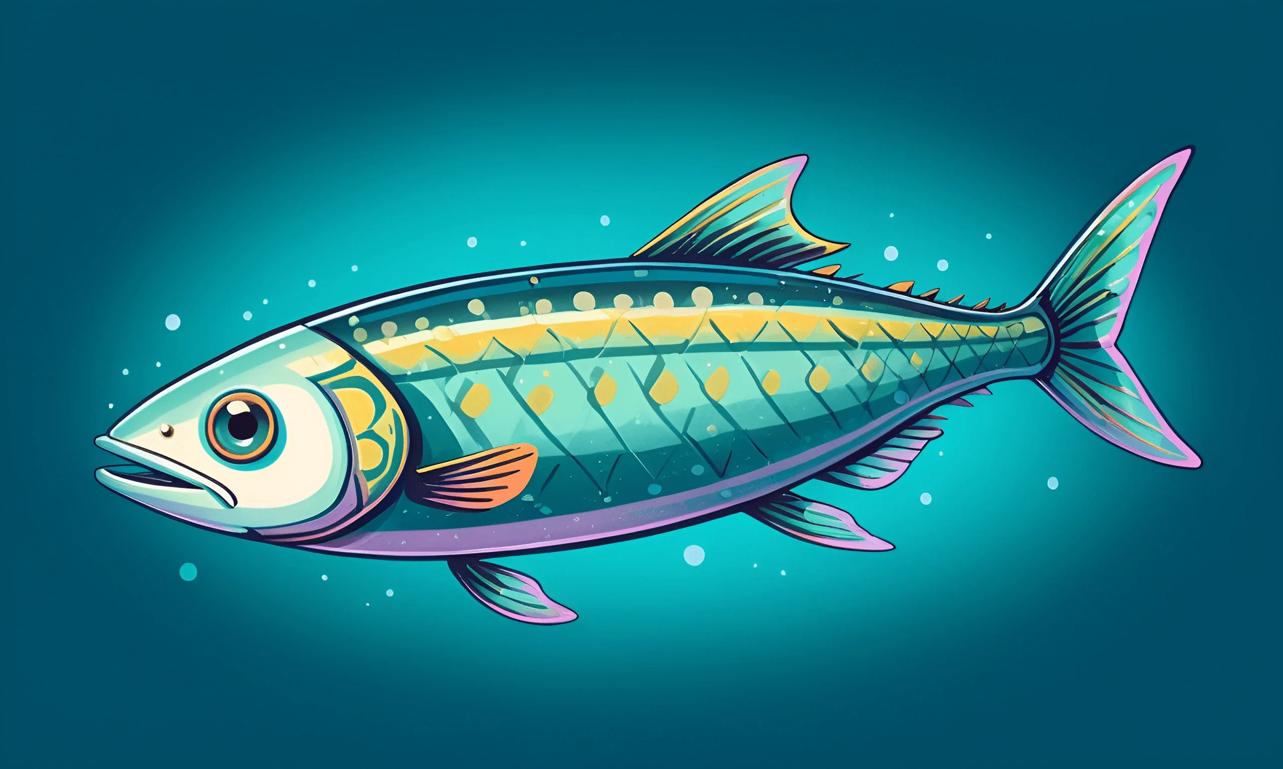 Colorful Cartoon Fish Illustration - Free Download - AI Scribbles