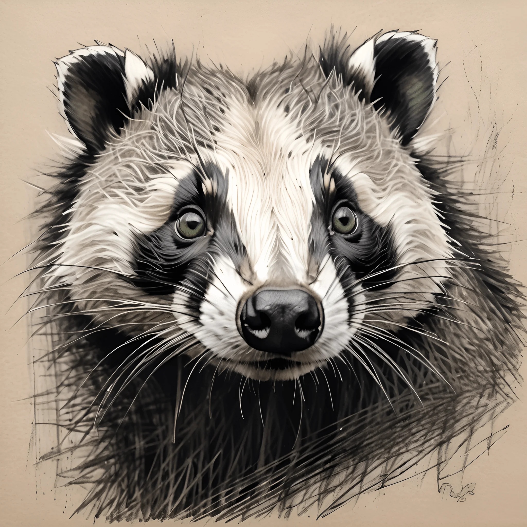 Digital Racoon Realistic Raccoon Digital Art - Free Download - AI Scribbles