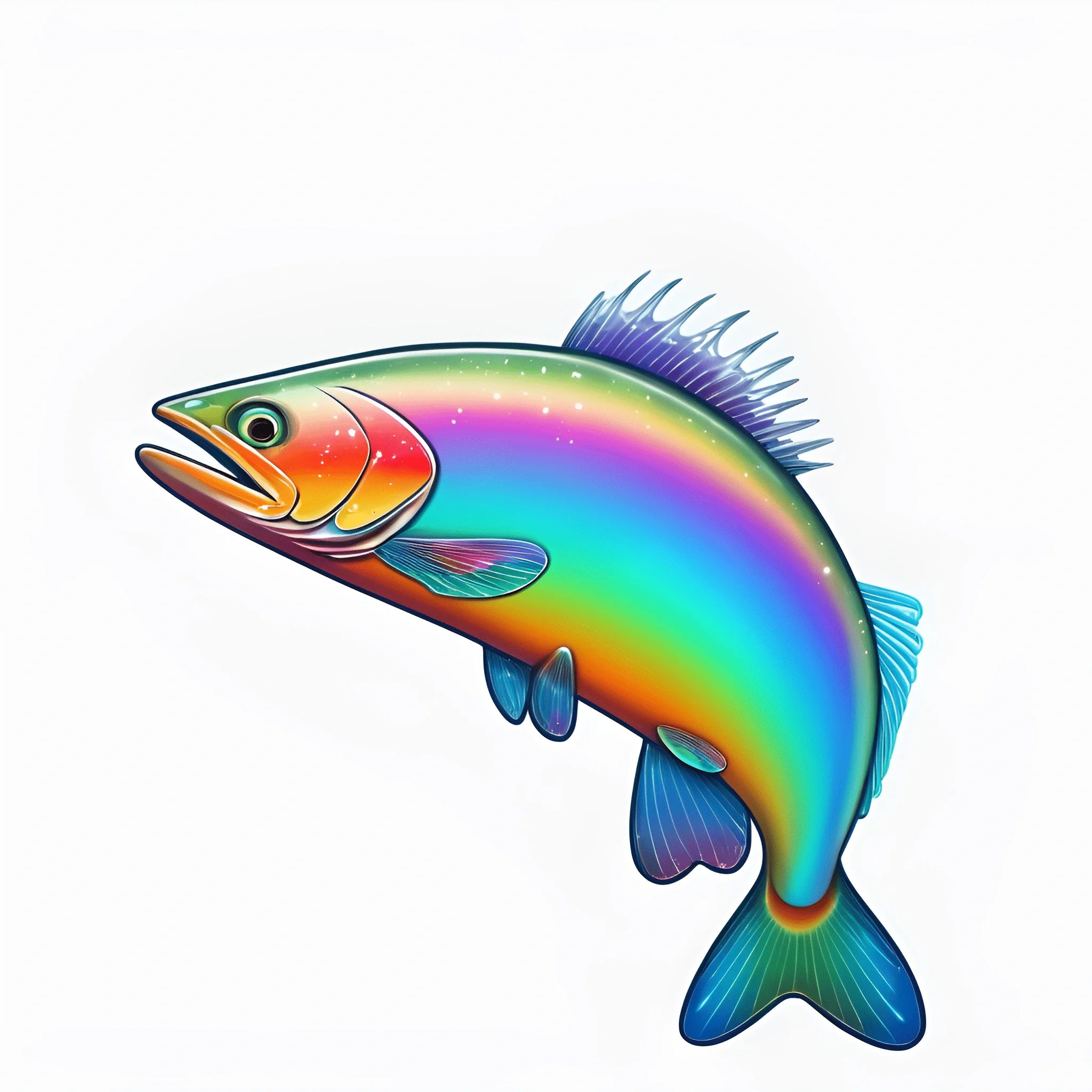 Colorful Abstract Fish Art - Free Download - AI Scribbles