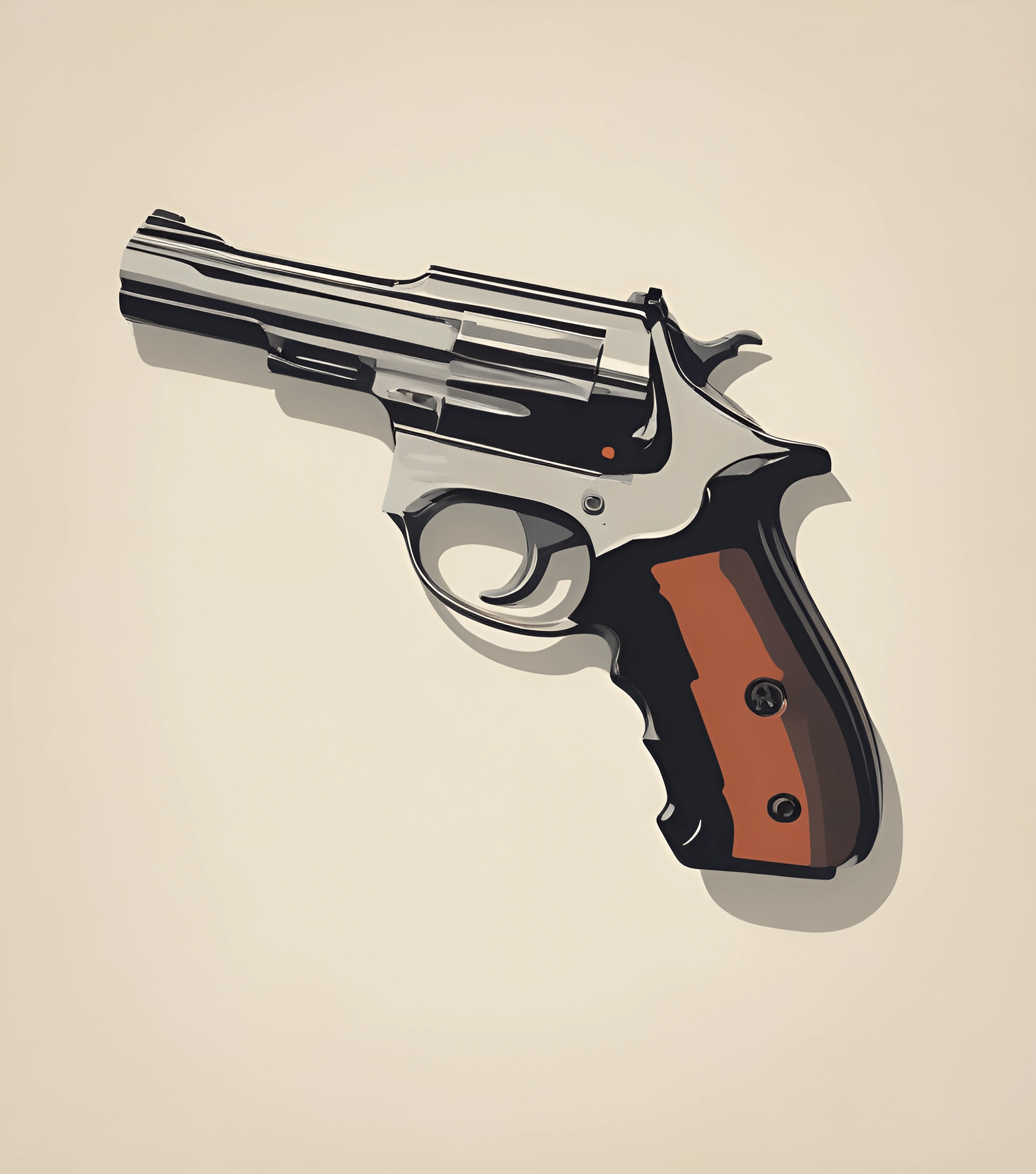 Revolver Illustration - Free Download - AI Scribbles