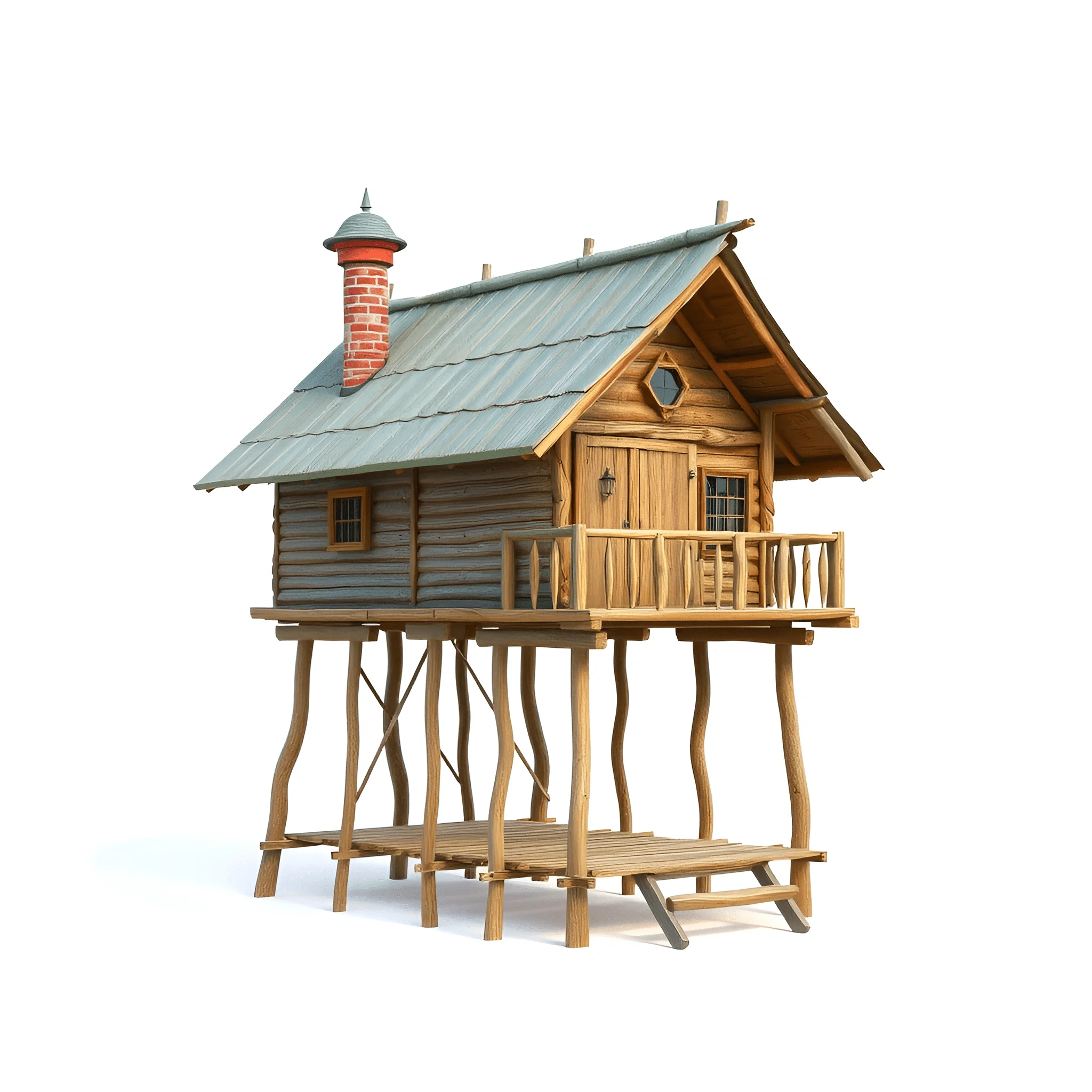 Treehouse Download Wooden Treehouse with Porch - Free Download - AI Scribbles