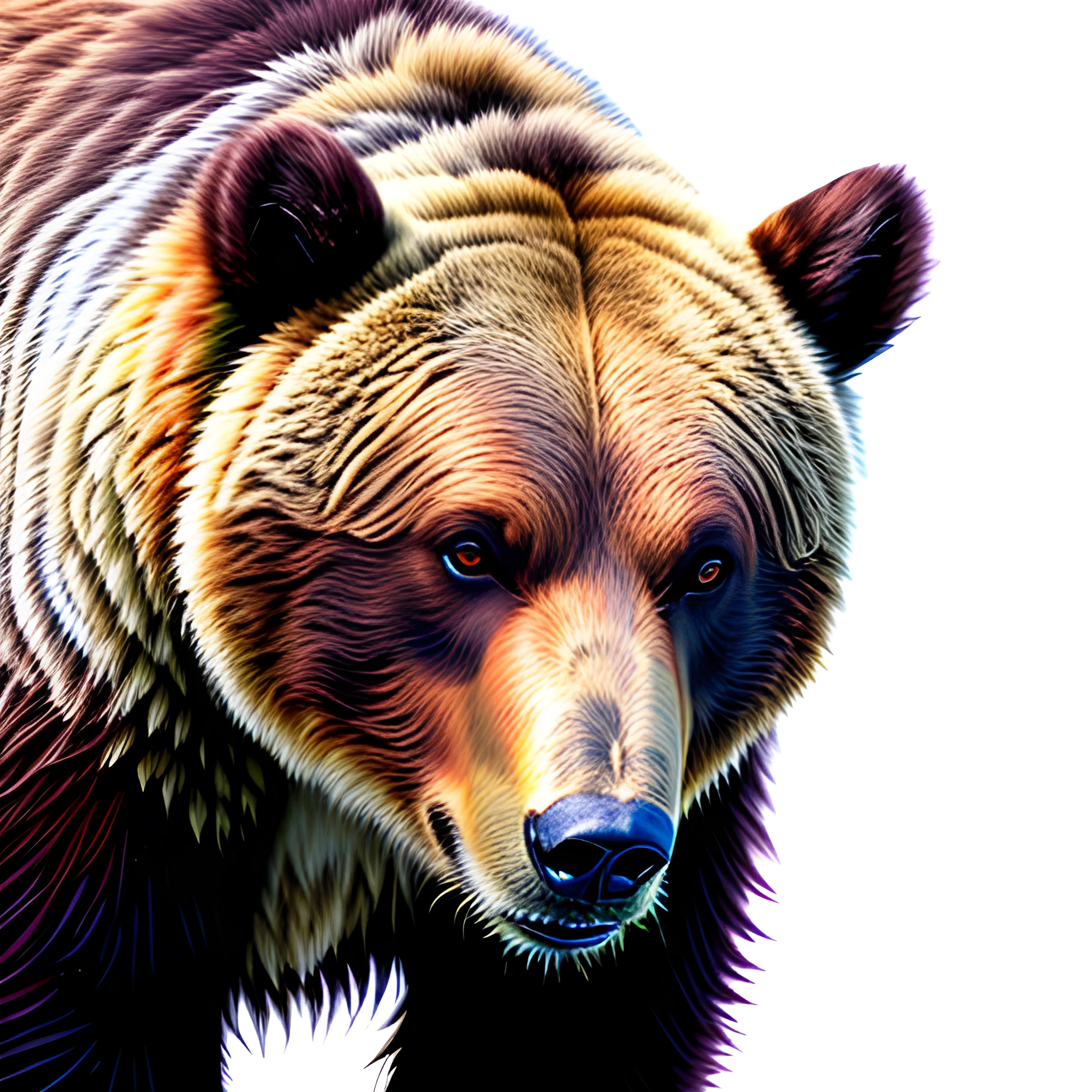 Realistic Digital Painting of a Grizzly Bear - Free Download - AI Scribbles