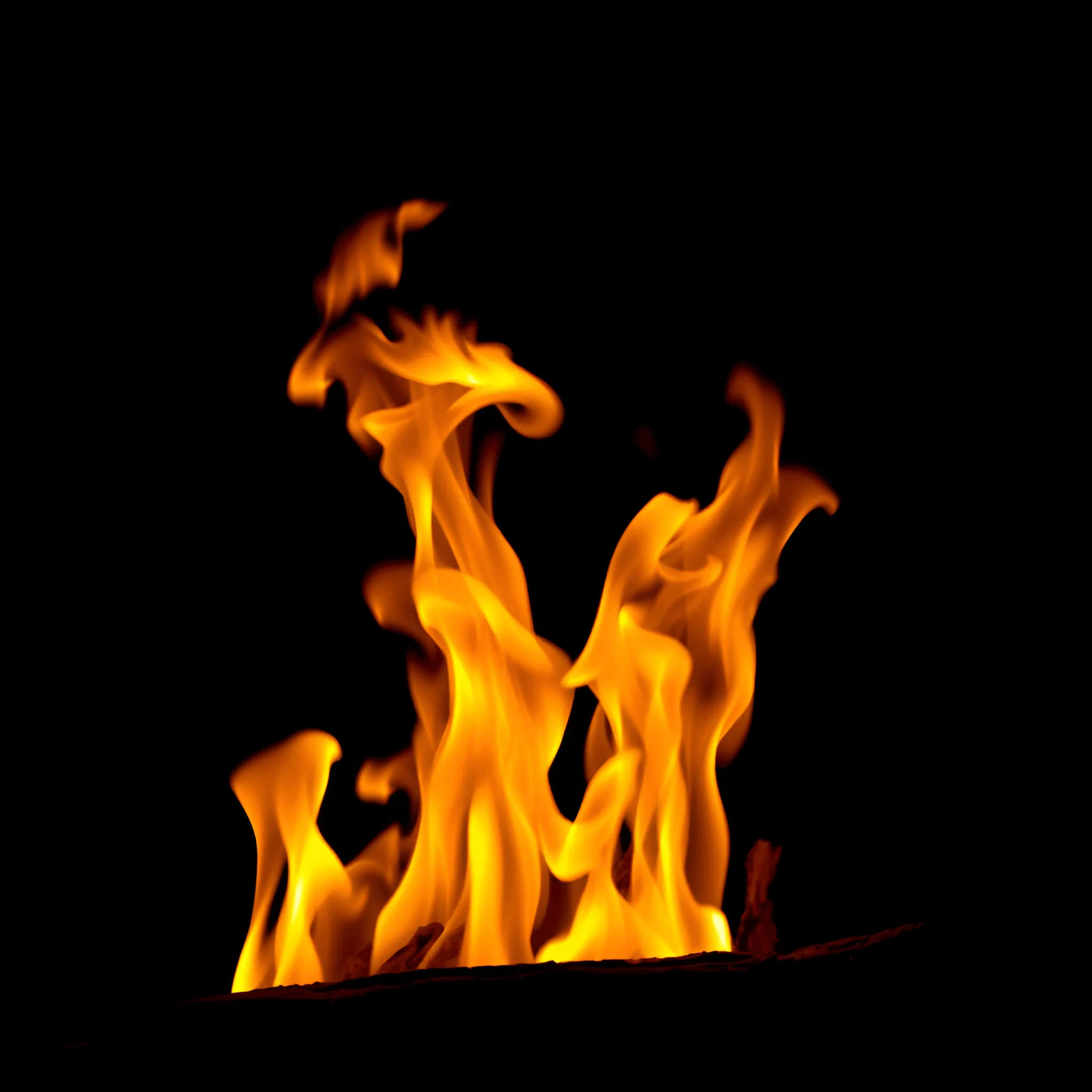 Bright Orange Flames Against Black Background - Free Download - AI ...
