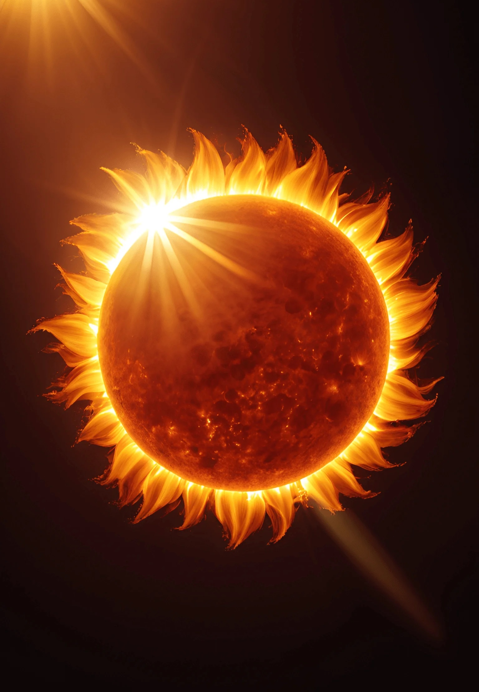Stunning Solar Eclipse with Radiant Solar Flare Effects - Free Download ...