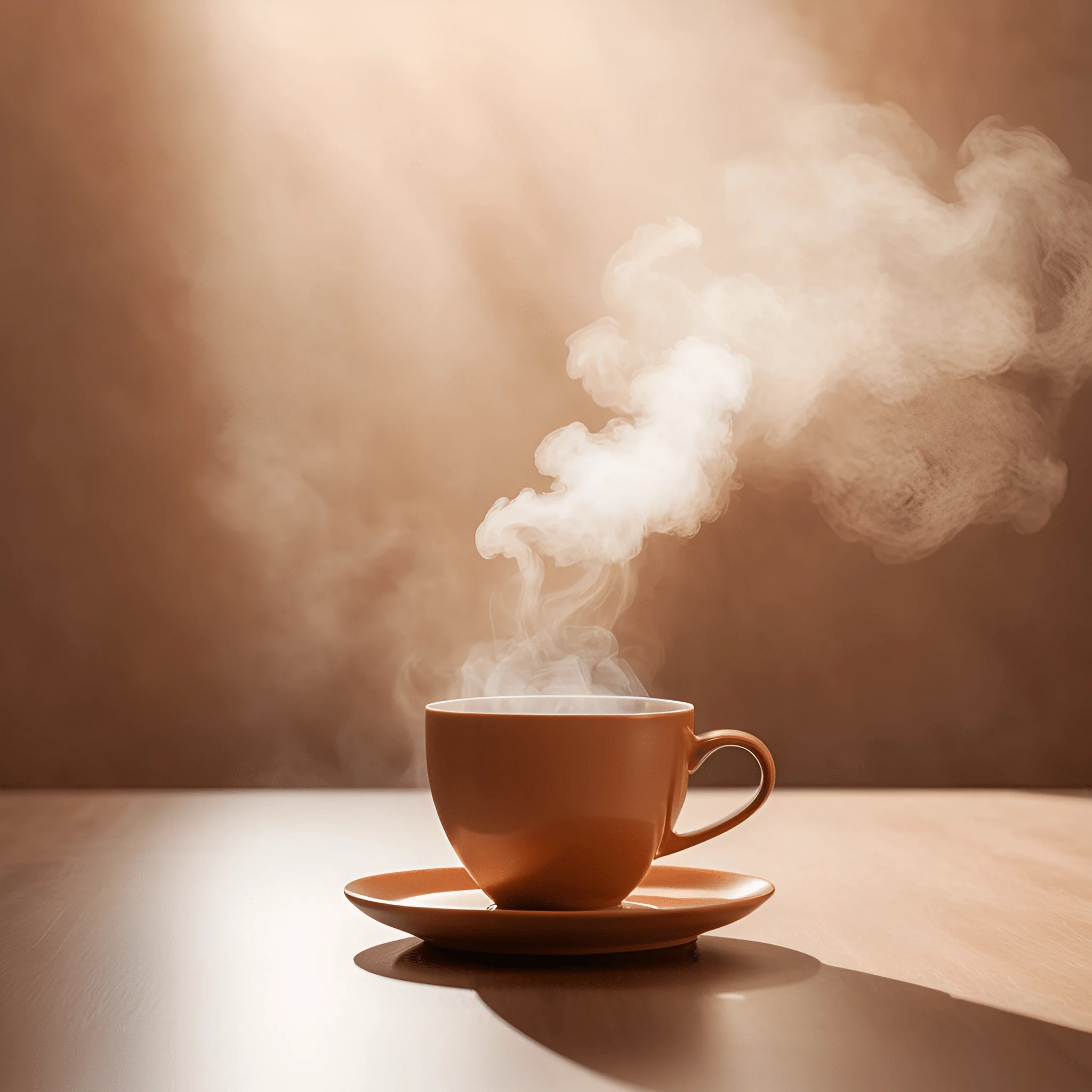 Steaming Images Steaming Cup of Coffee in Natural Light - Free Download - AI Scribbles