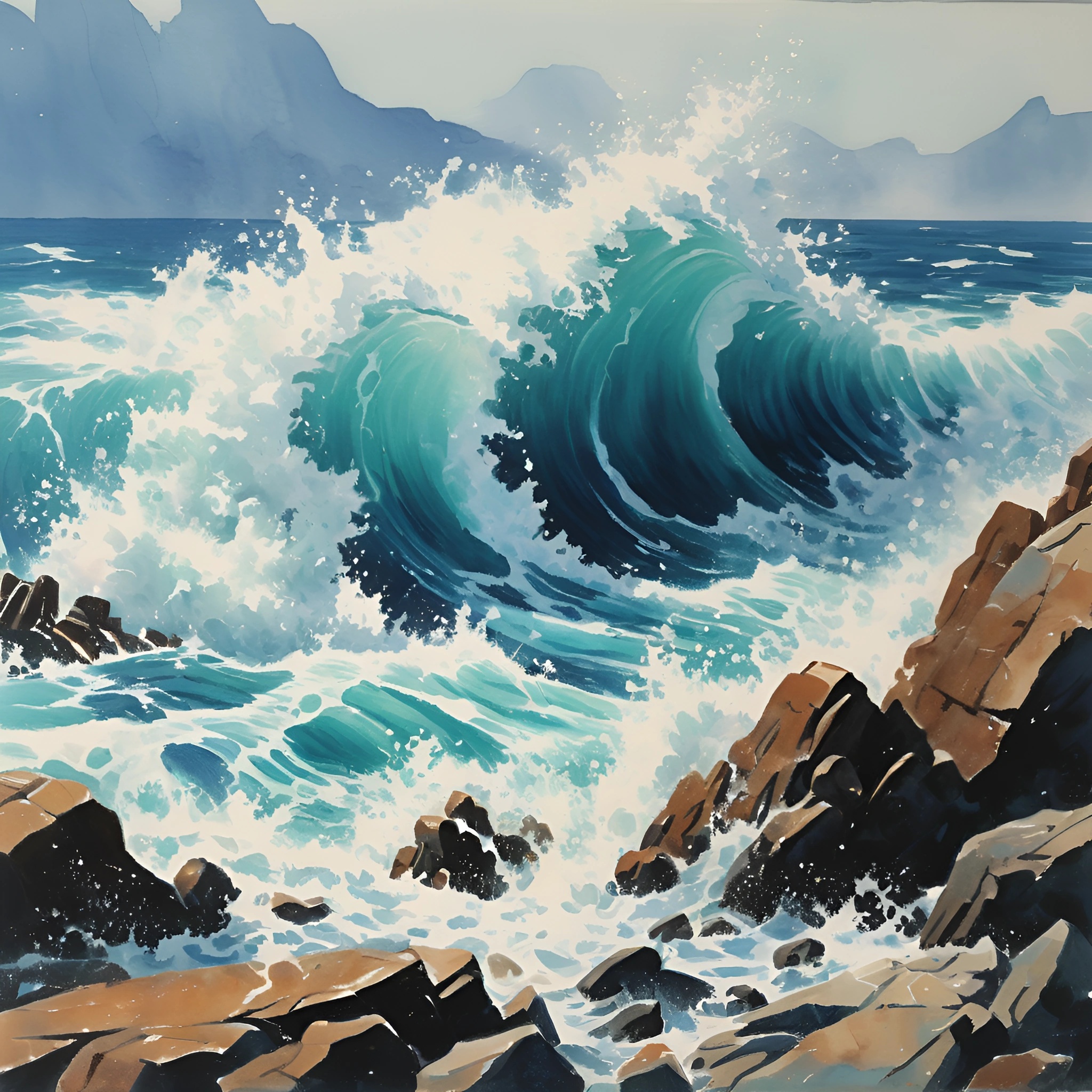 Wave Free Dynamic Ocean Wave - Free Download - AI Scribbles