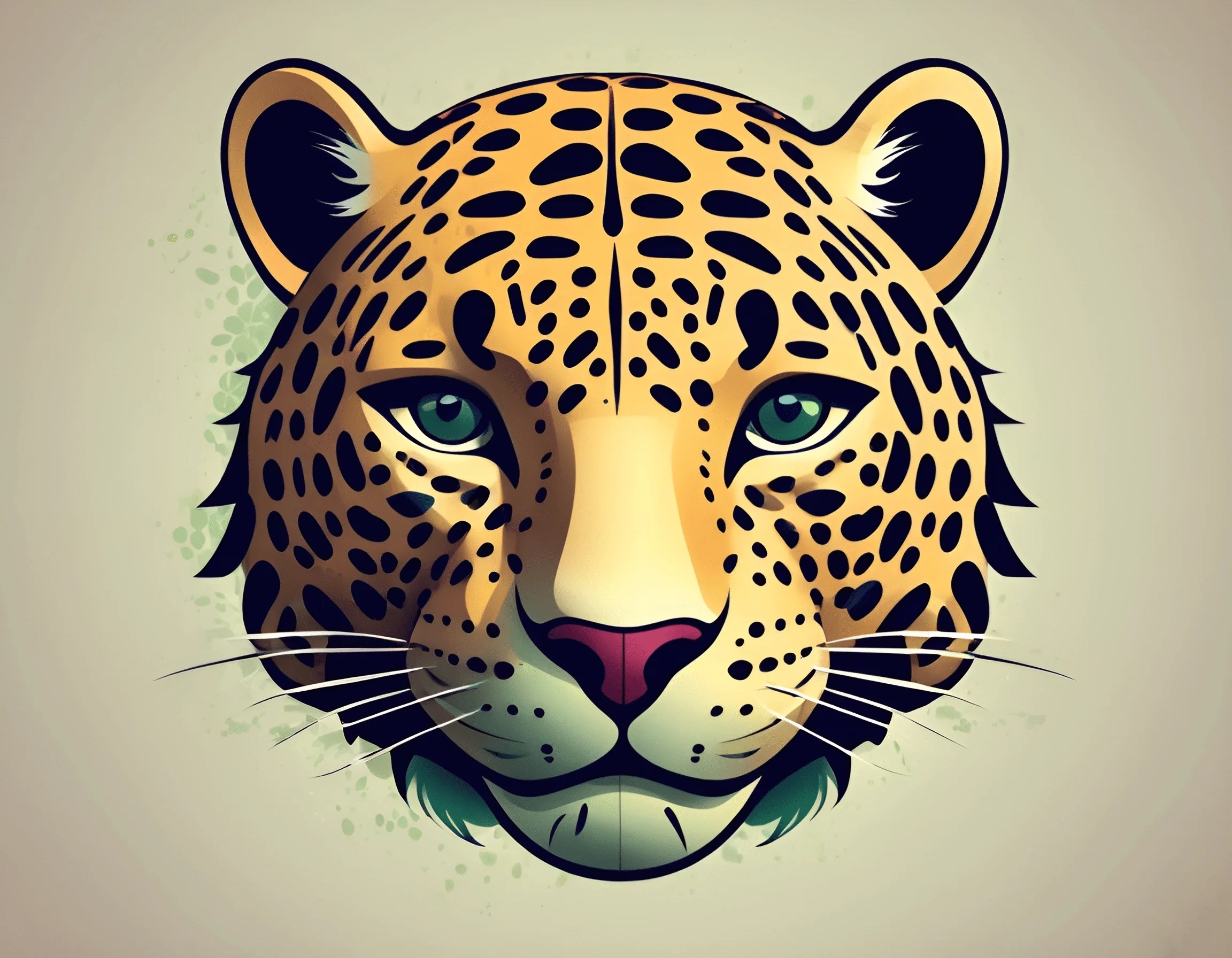 Leaopard Head Stylized Leopard Head Illustration - Free Download - AI Scribbles