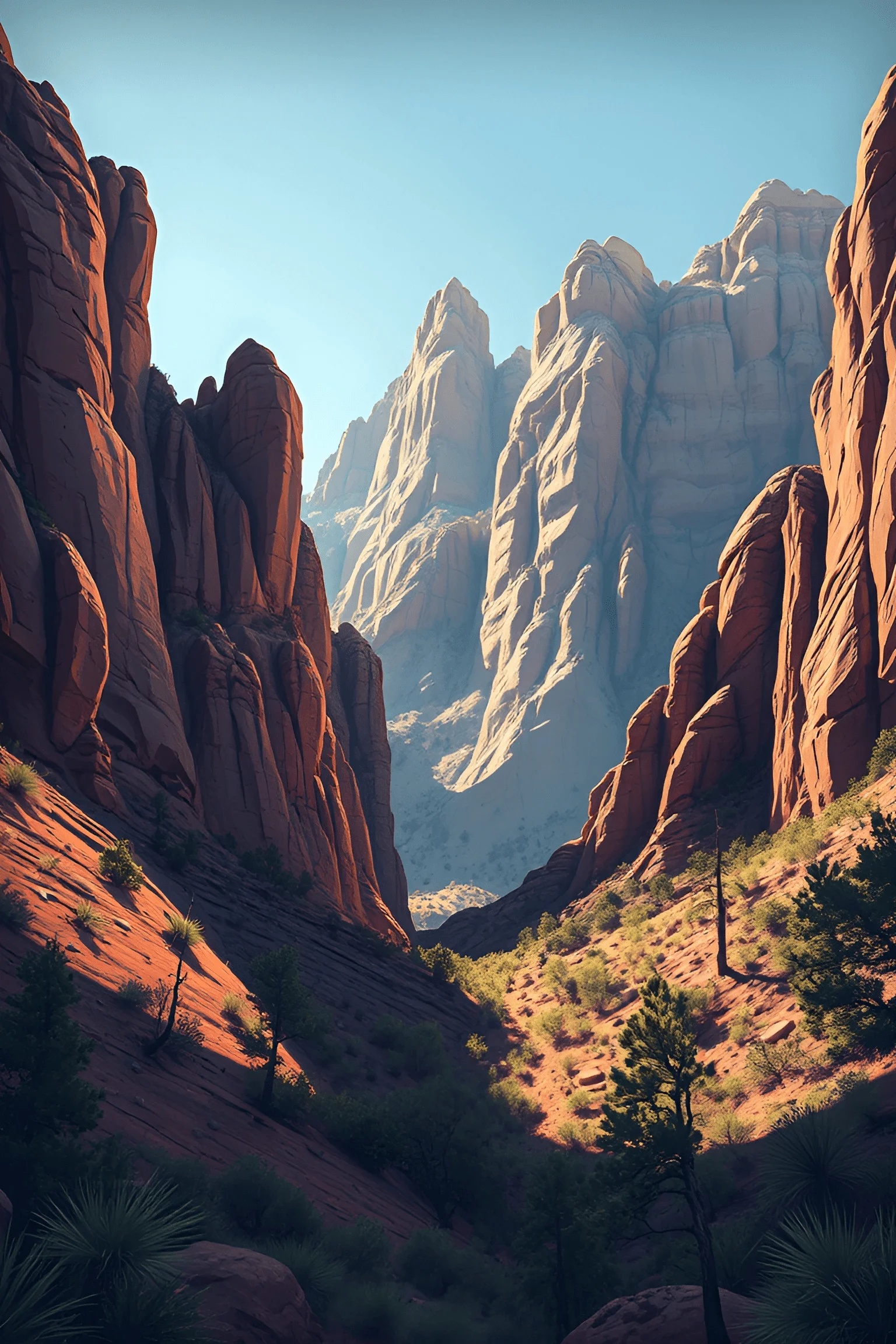 Desert Canyon Landscape - Free Download - AI Scribbles
