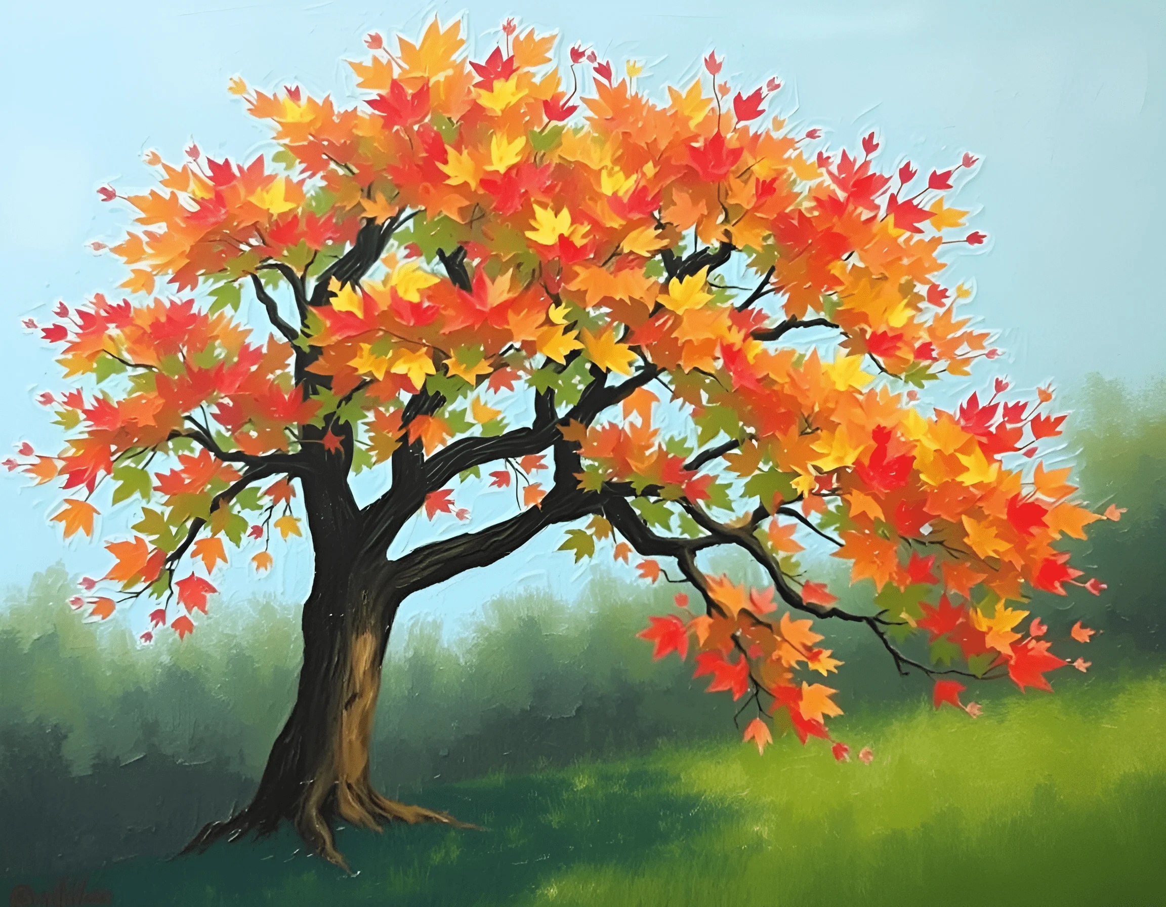 Ateume Tree Autumn Maple Tree - Free Download - AI Scribbles