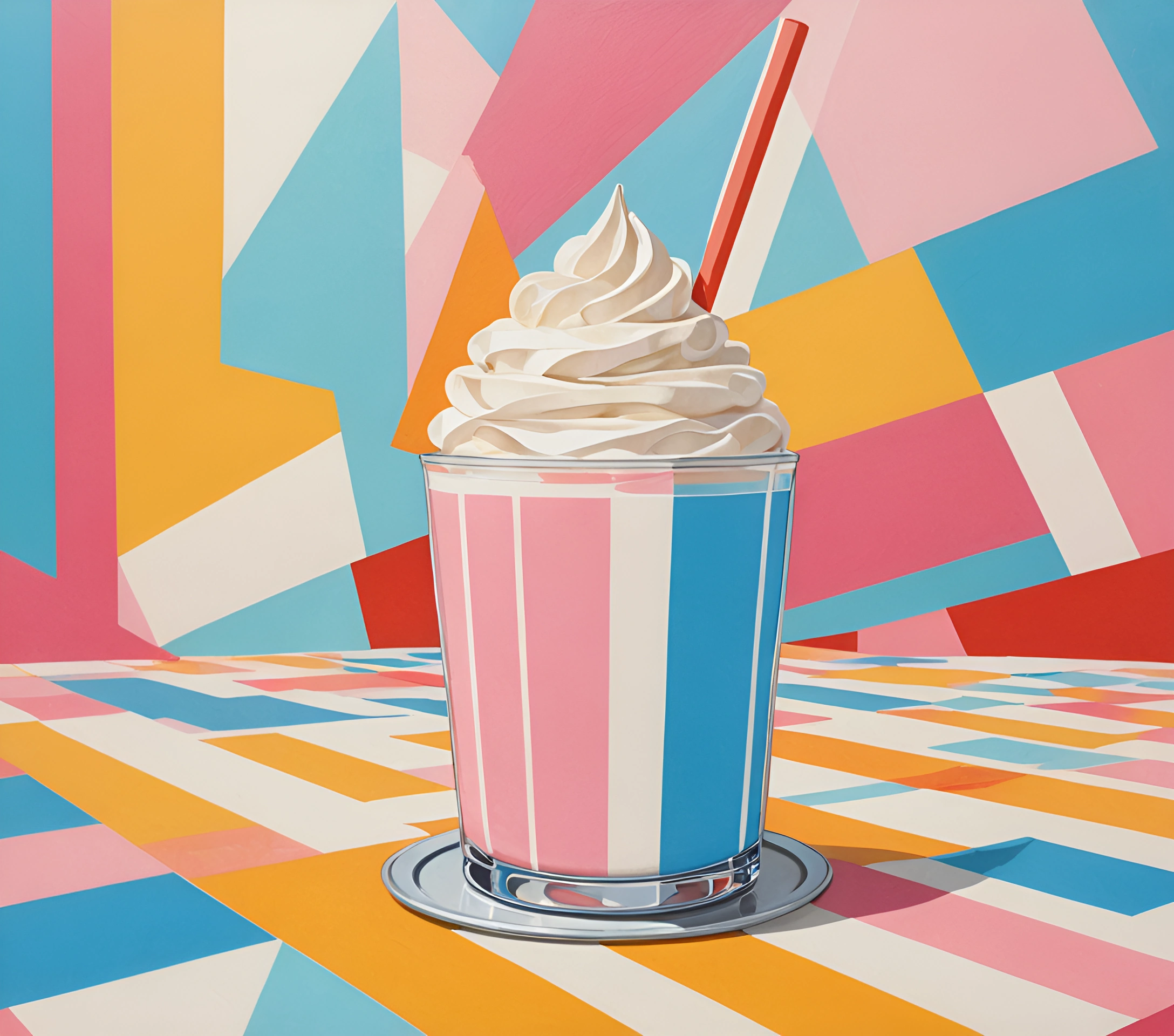 Colorful Modern Milkshake Art - Free Download - AI Scribbles