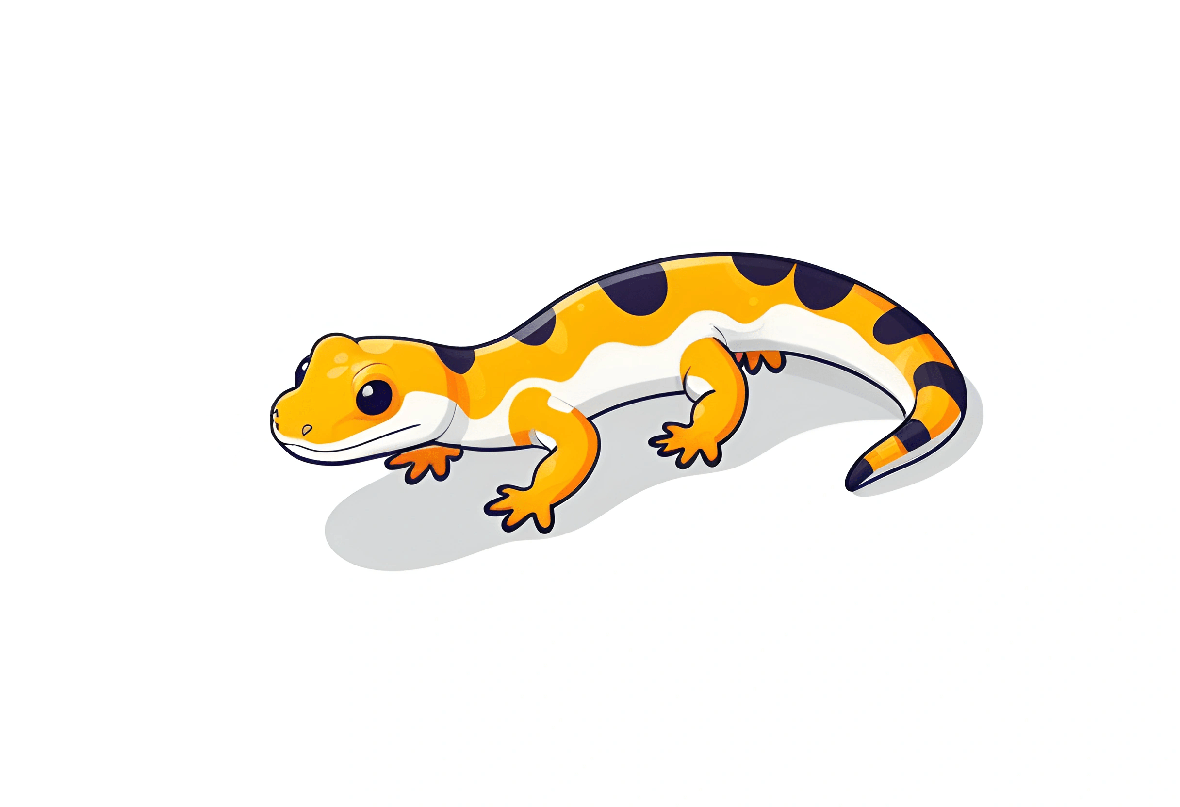Colorful Cartoon Gecko - Free Download - AI Scribbles