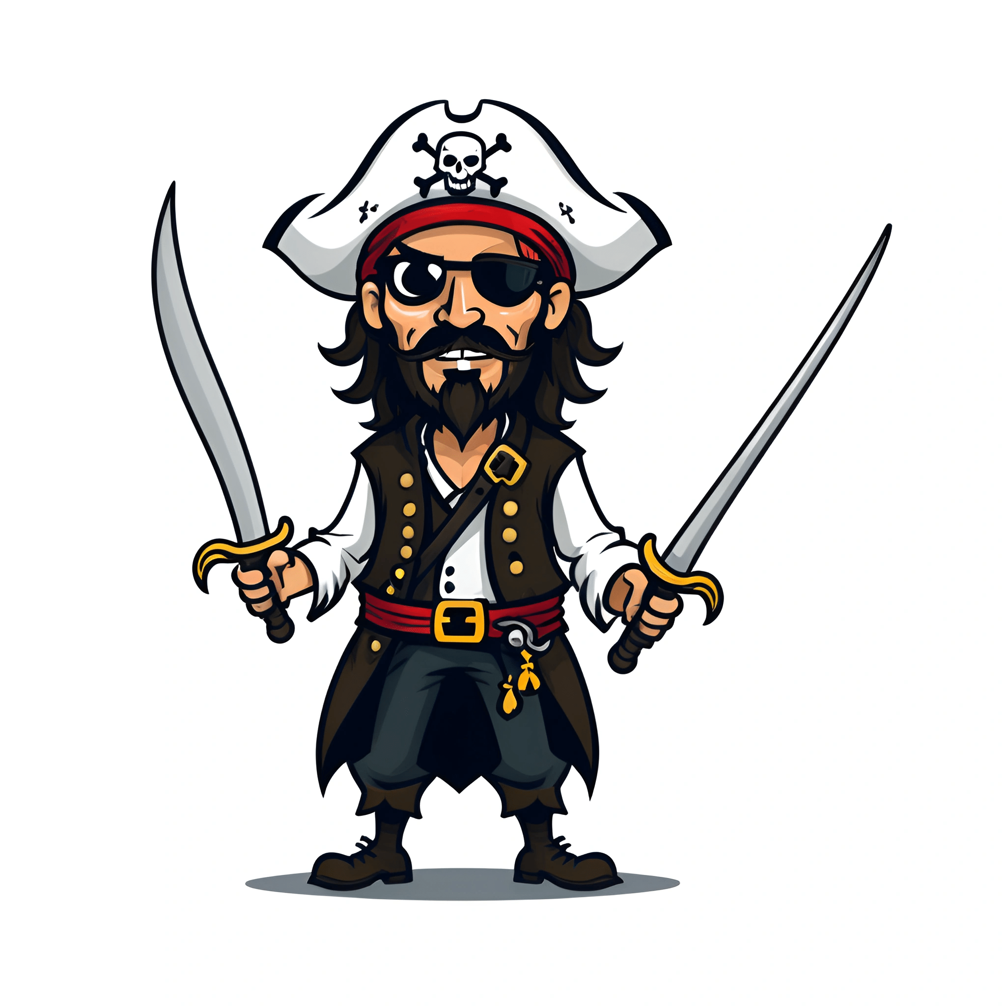 Cartoon Pirate Character - Free Download - AI Scribbles