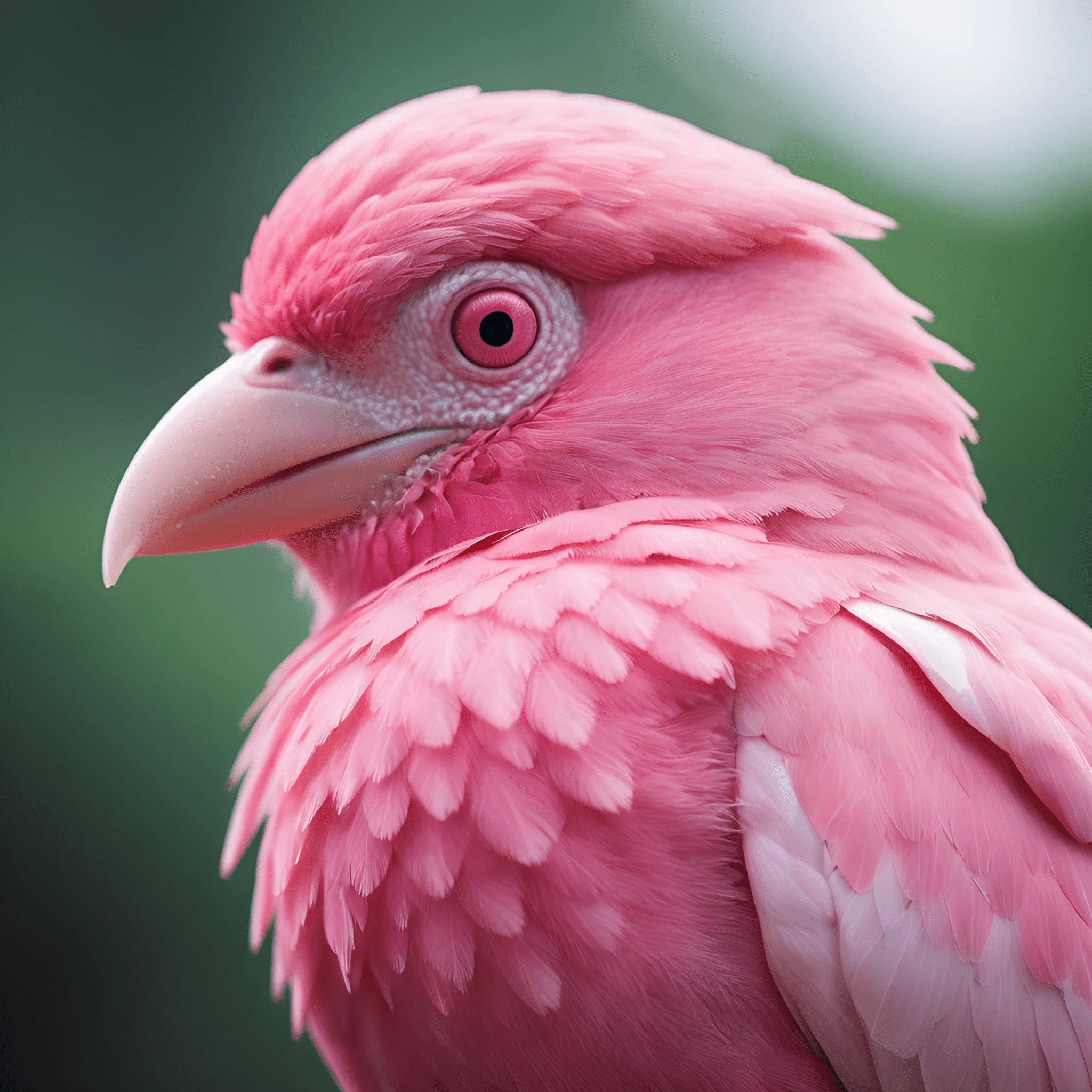 Vivid Pink Bird Close-Up - Free Download - AI Scribbles
