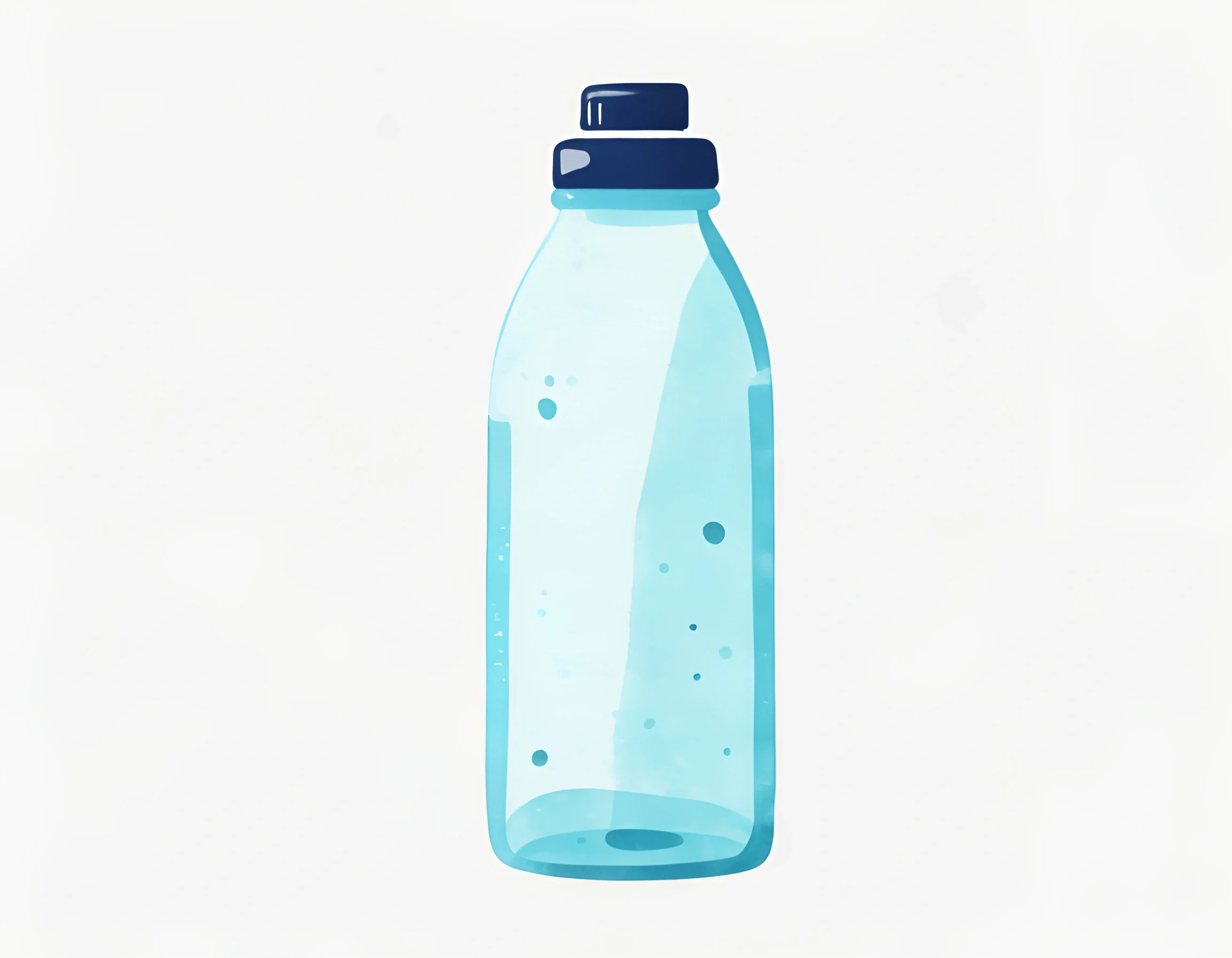 Transparent Blue Plastic Water Bottle - Free Download - AI Scribbles