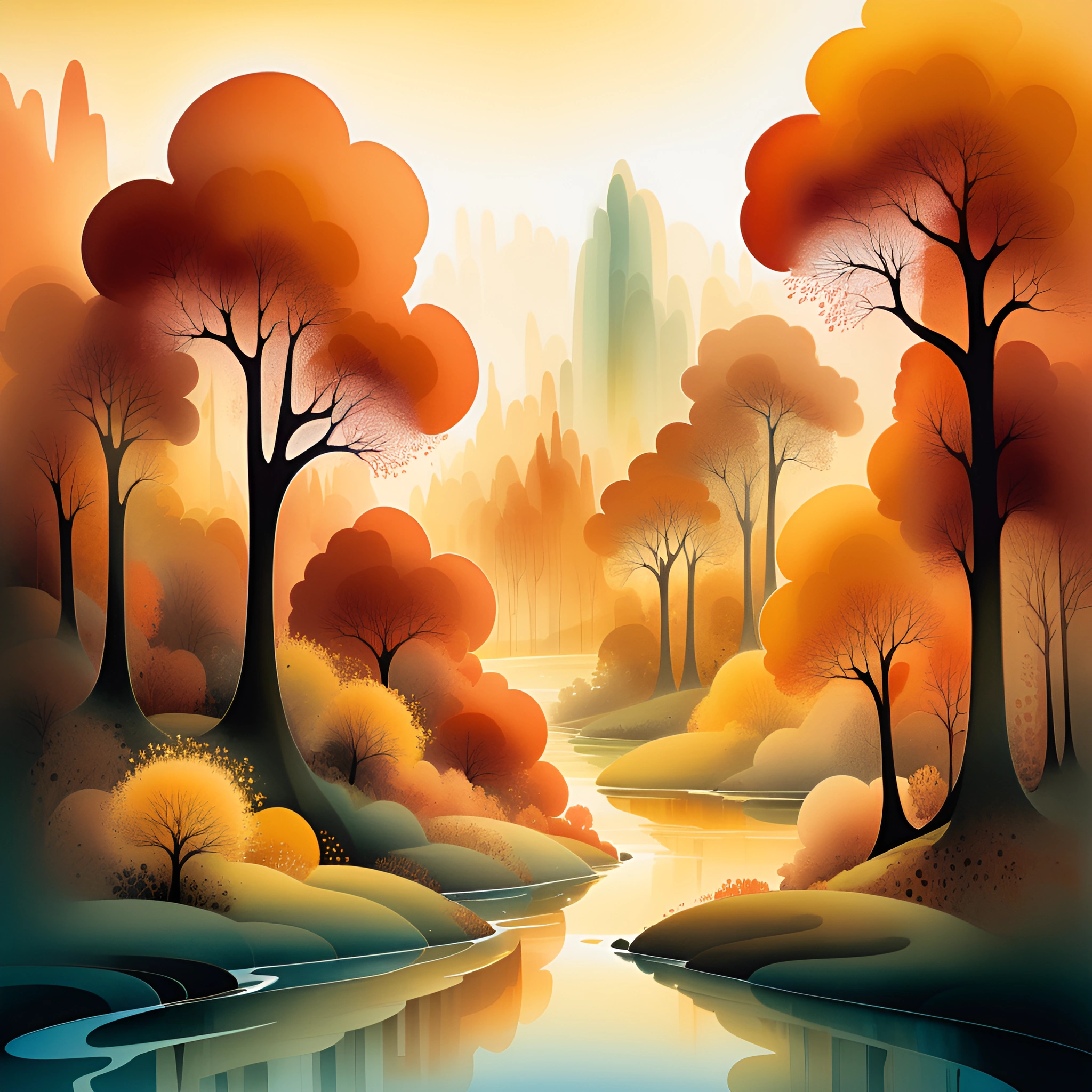 Autumn Forest Landscape - Free Download - AI Scribbles